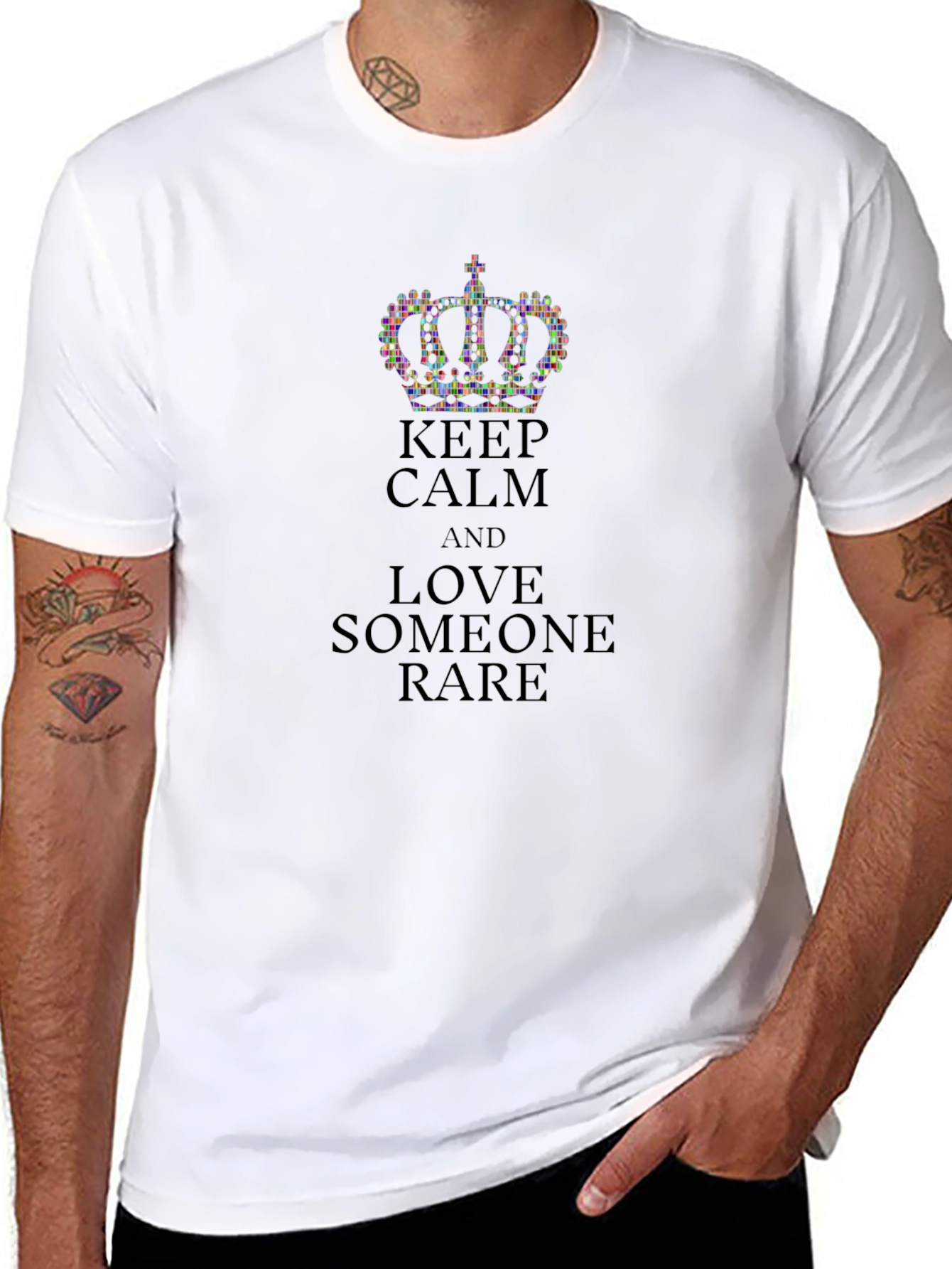 Keep Calm & Love Someone Rare Black T-Shirt