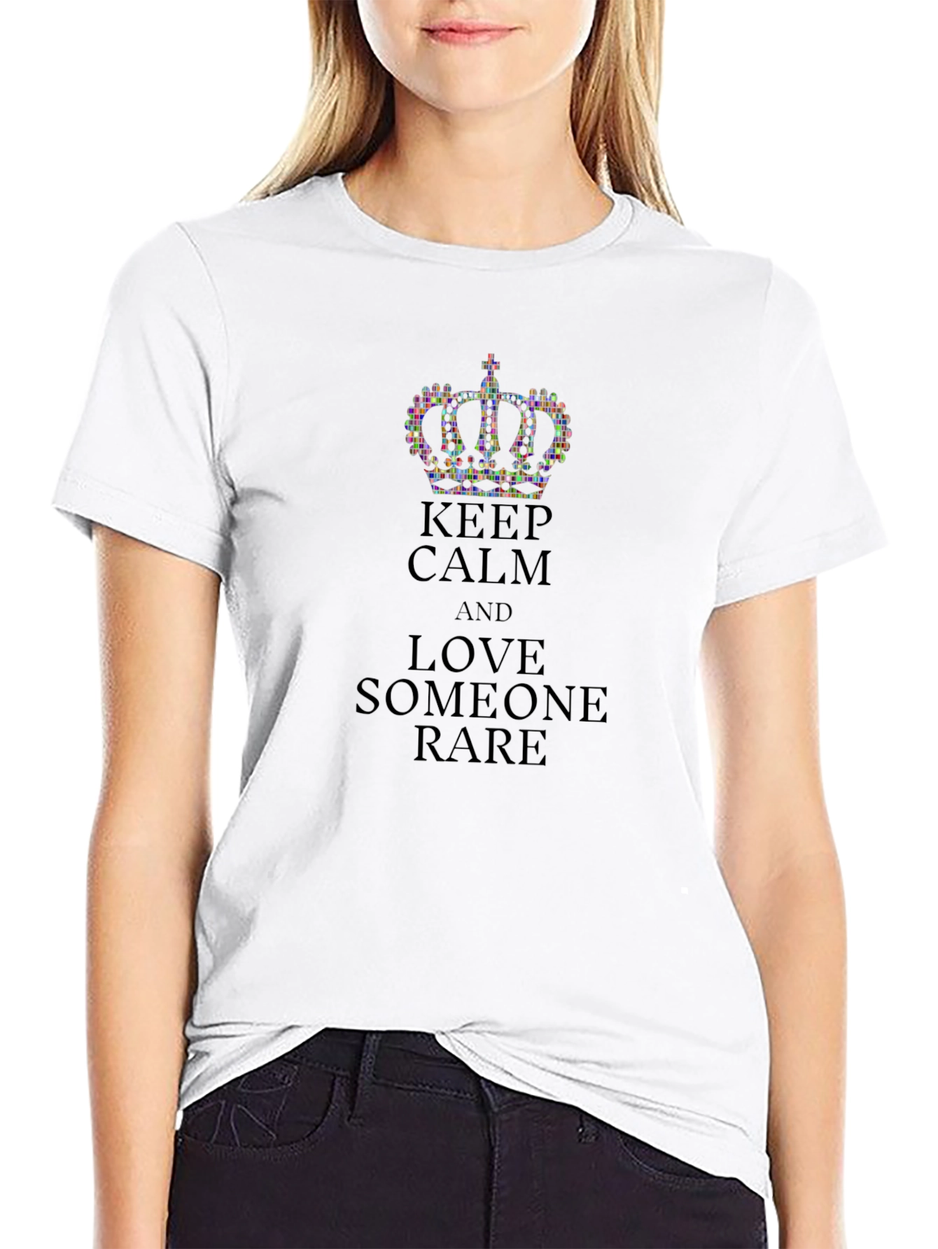 Keep Calm & Love Someone Rare Black T-Shirt