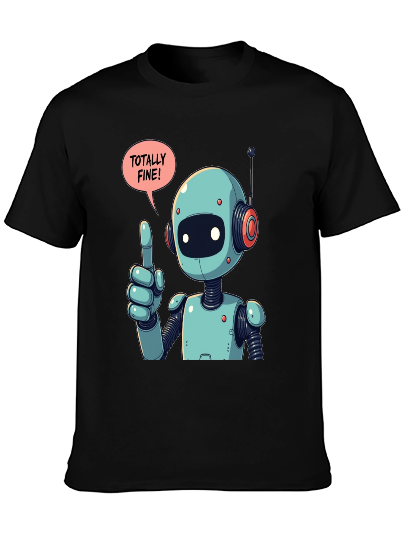 Totally Fine Robot Graphic Tee