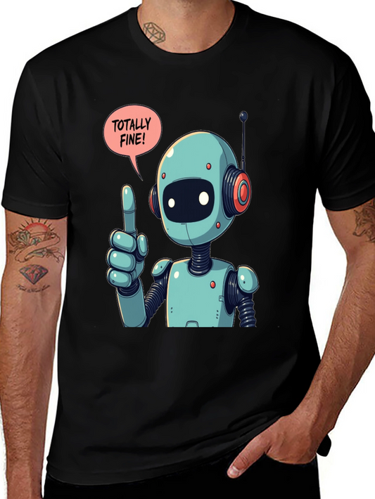 Totally Fine Robot Graphic Tee