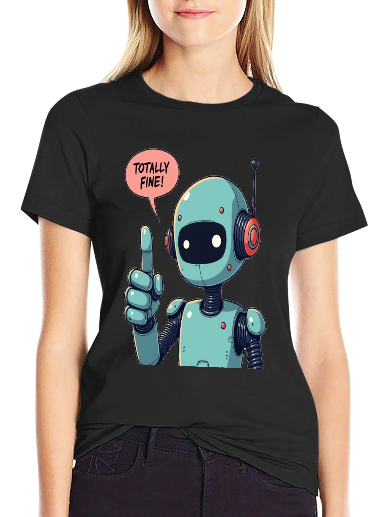 Totally Fine Robot Graphic Tee