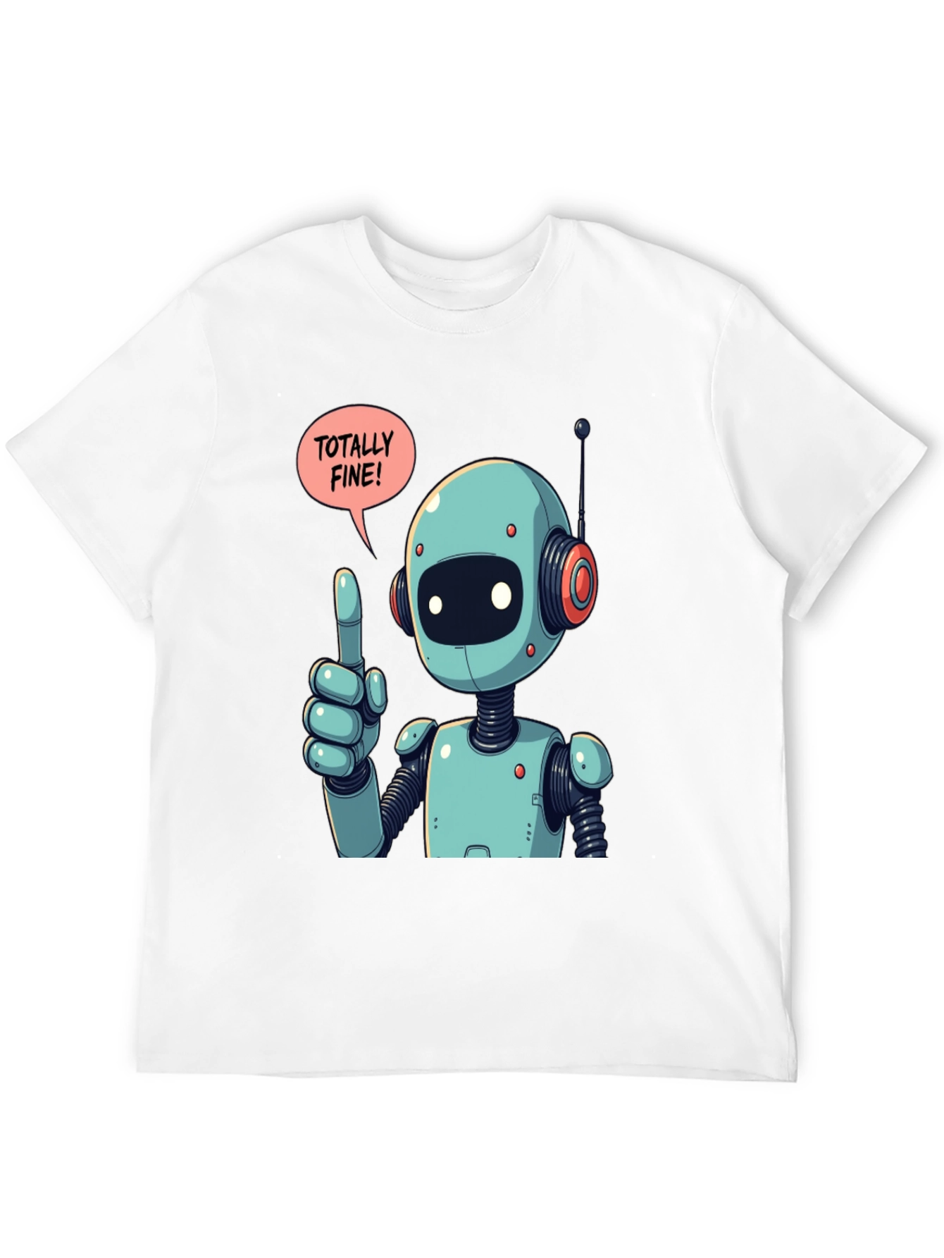 Totally Fine Robot Graphic Tee