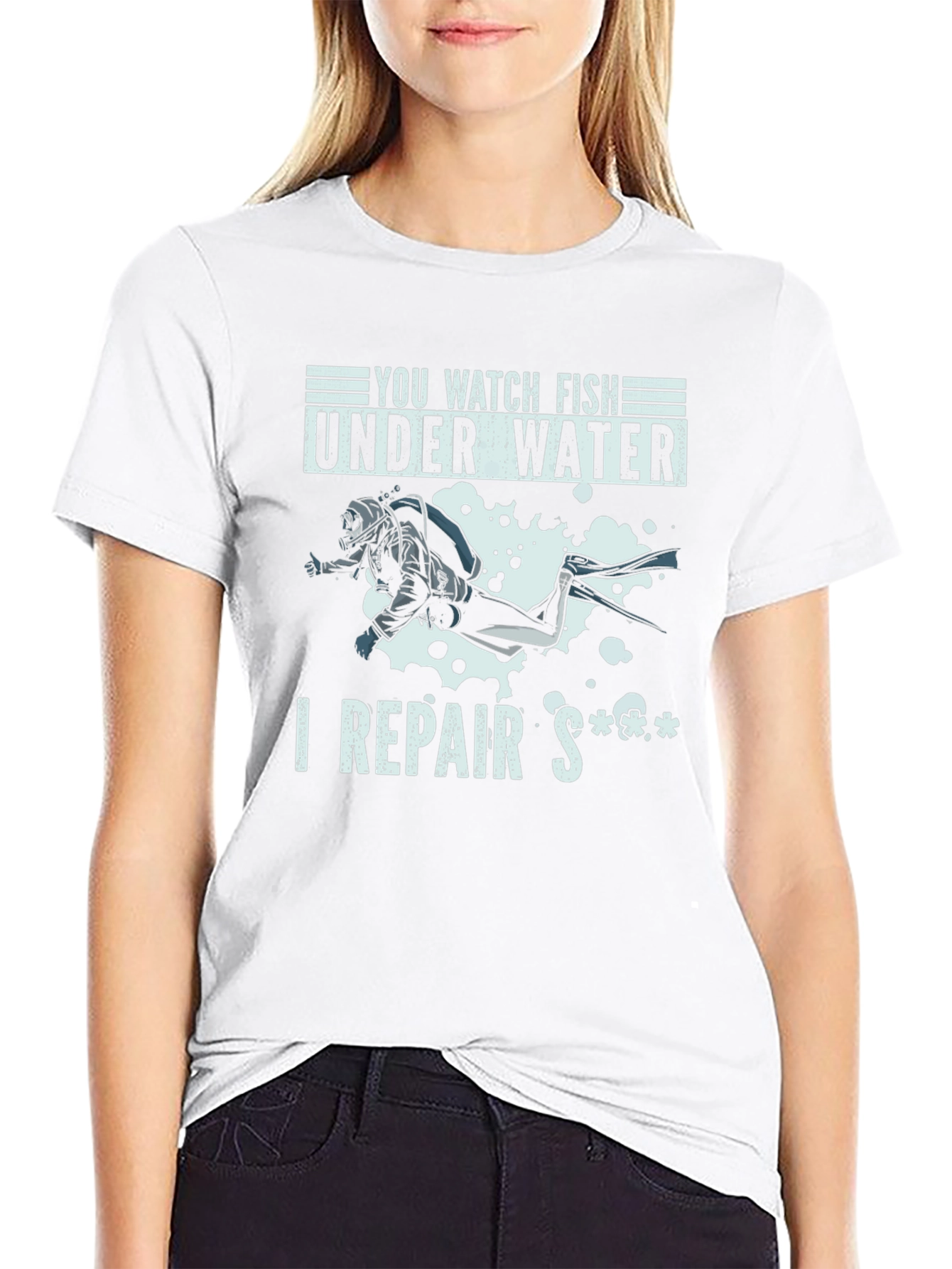Funny Diver T-Shirt - I Repair Stuff