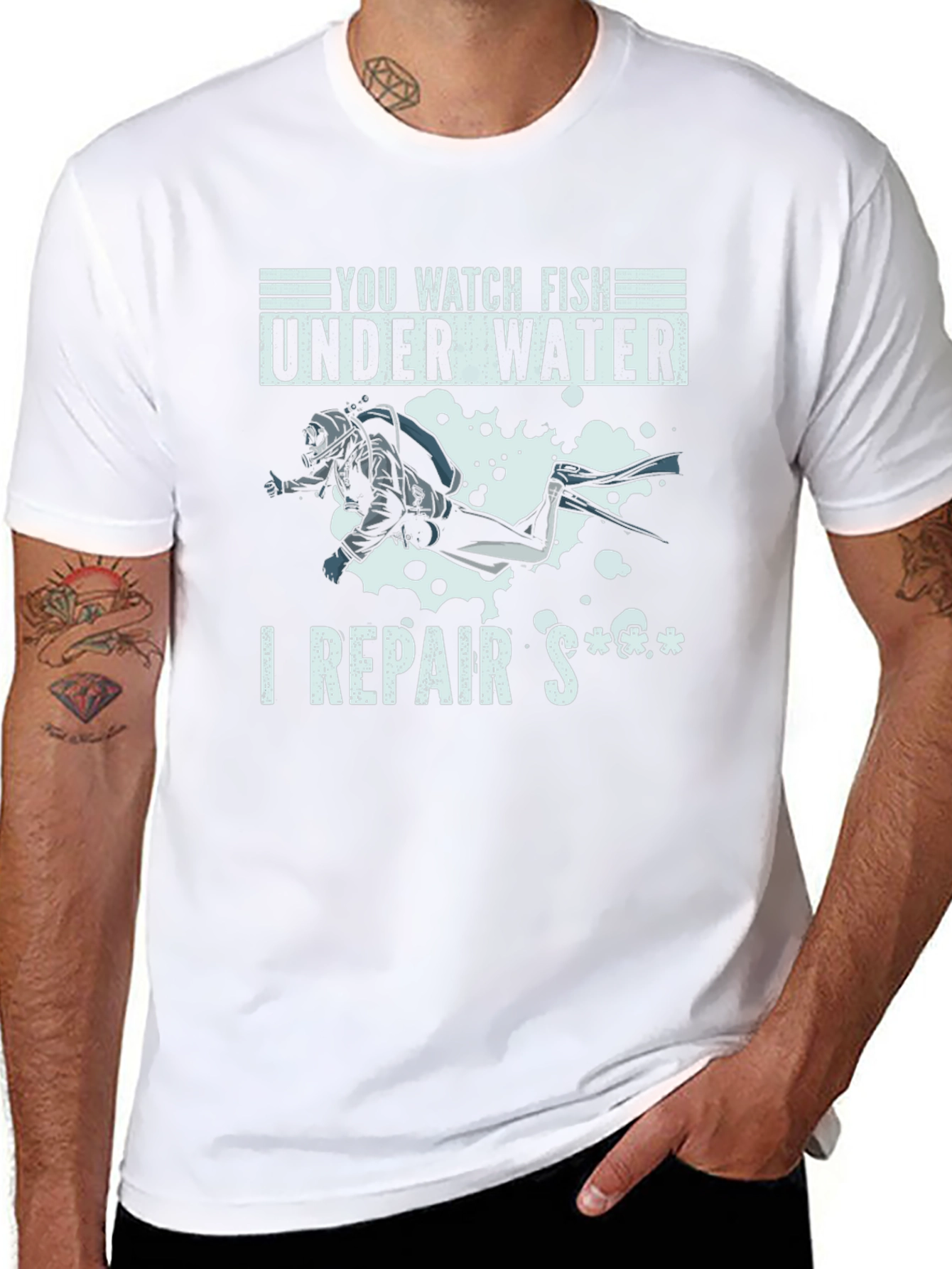 Funny Diver T-Shirt - I Repair Stuff
