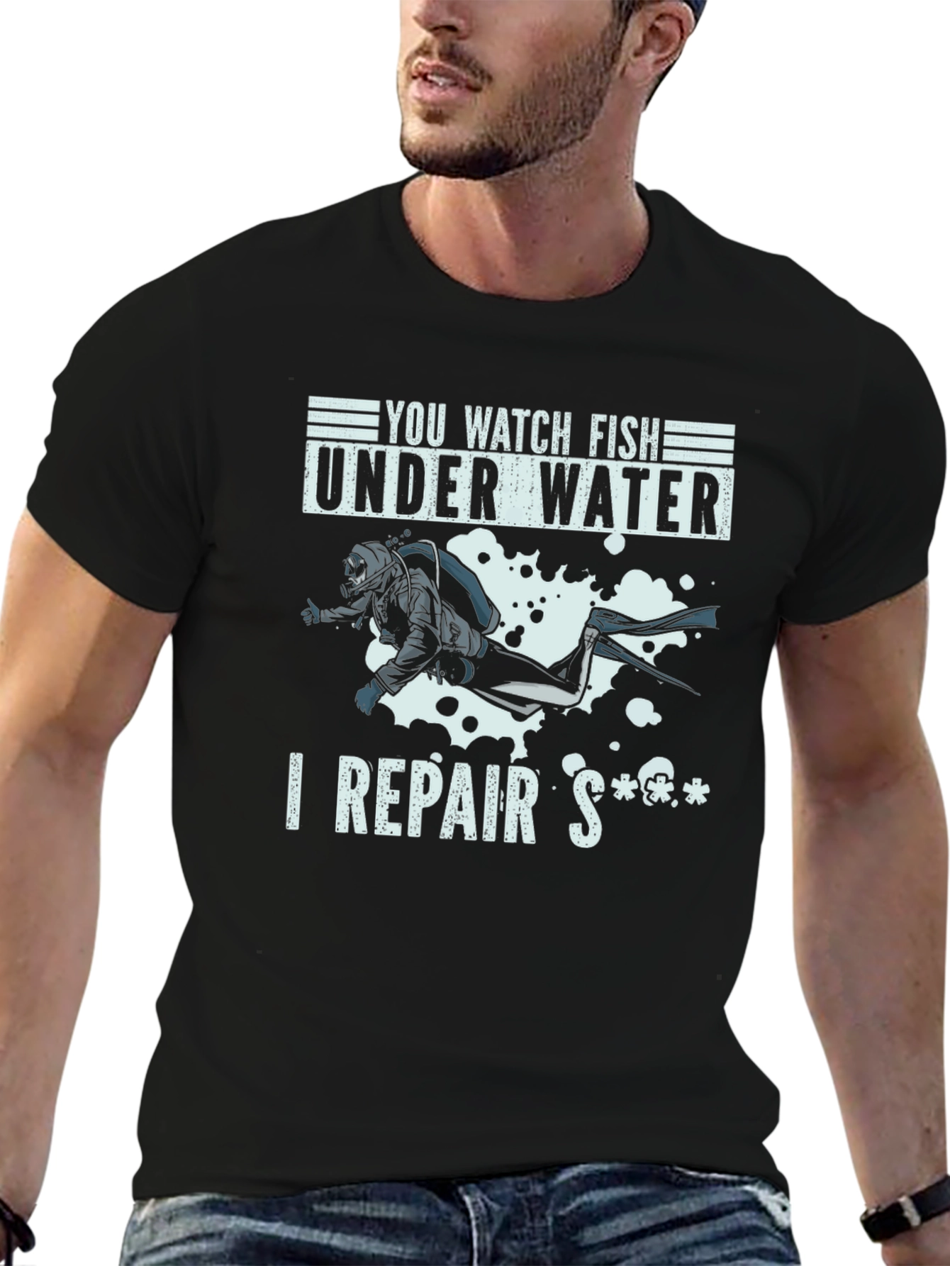 Funny Diver T-Shirt - I Repair Stuff