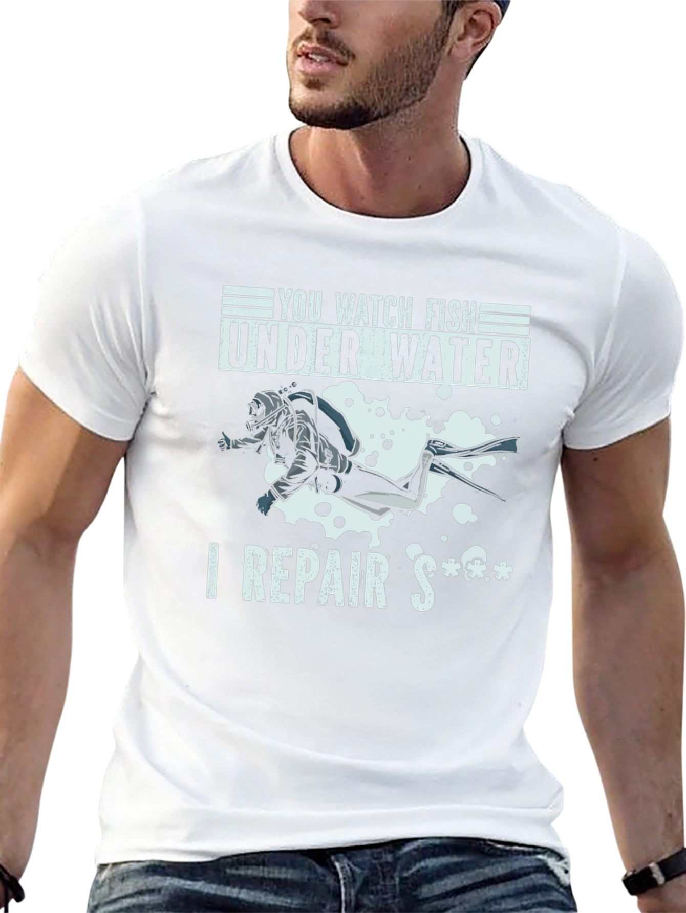 Funny Diver T-Shirt - I Repair Stuff