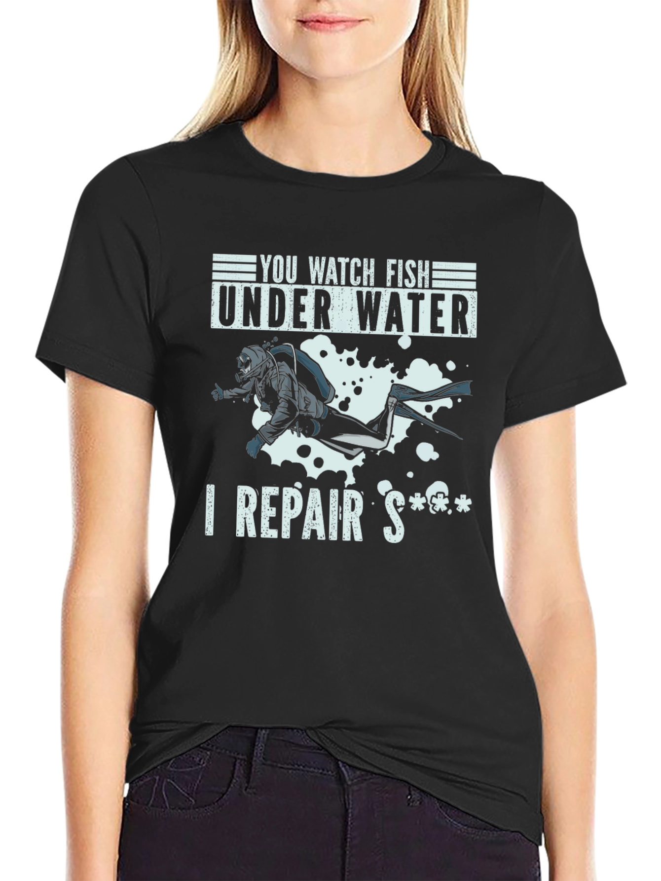 Funny Diver T-Shirt - I Repair Stuff