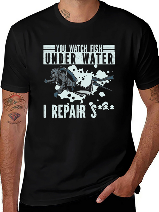 Funny Diver T-Shirt - I Repair Stuff