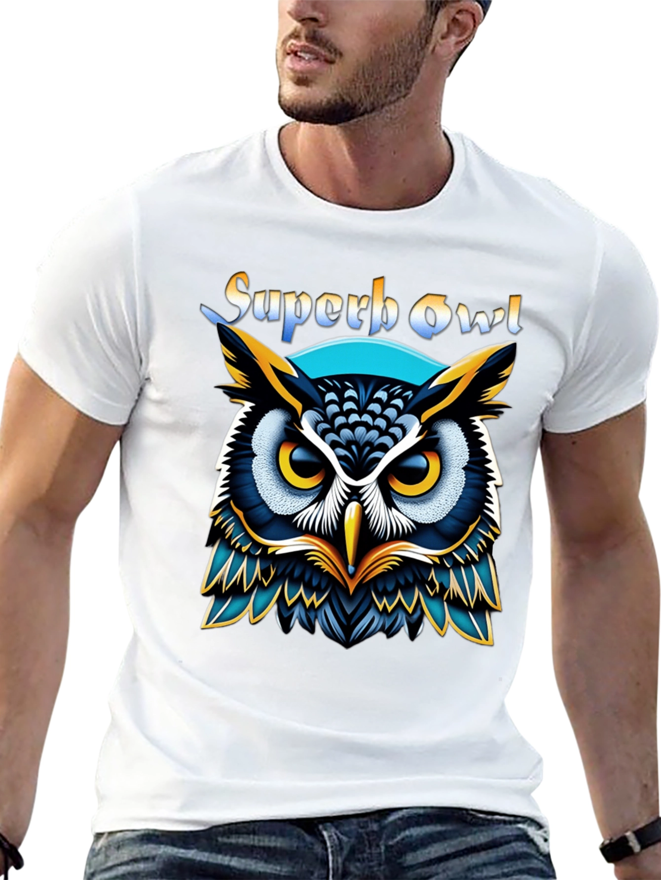 Superb Owl Graphic T-Shirt - Black