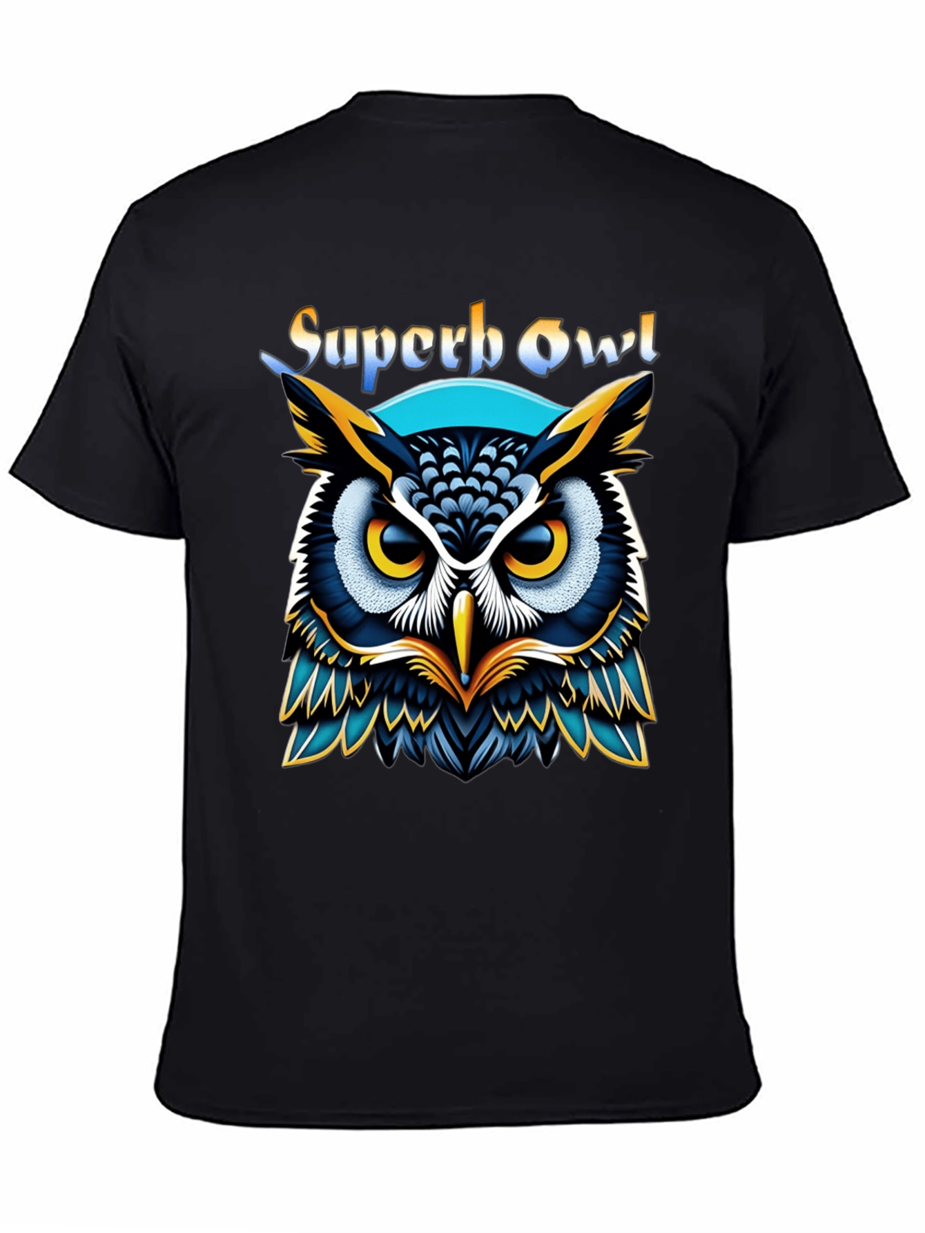 Superb Owl Graphic T-Shirt - Black