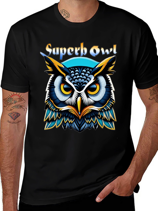 Superb Owl Graphic T-Shirt - Black