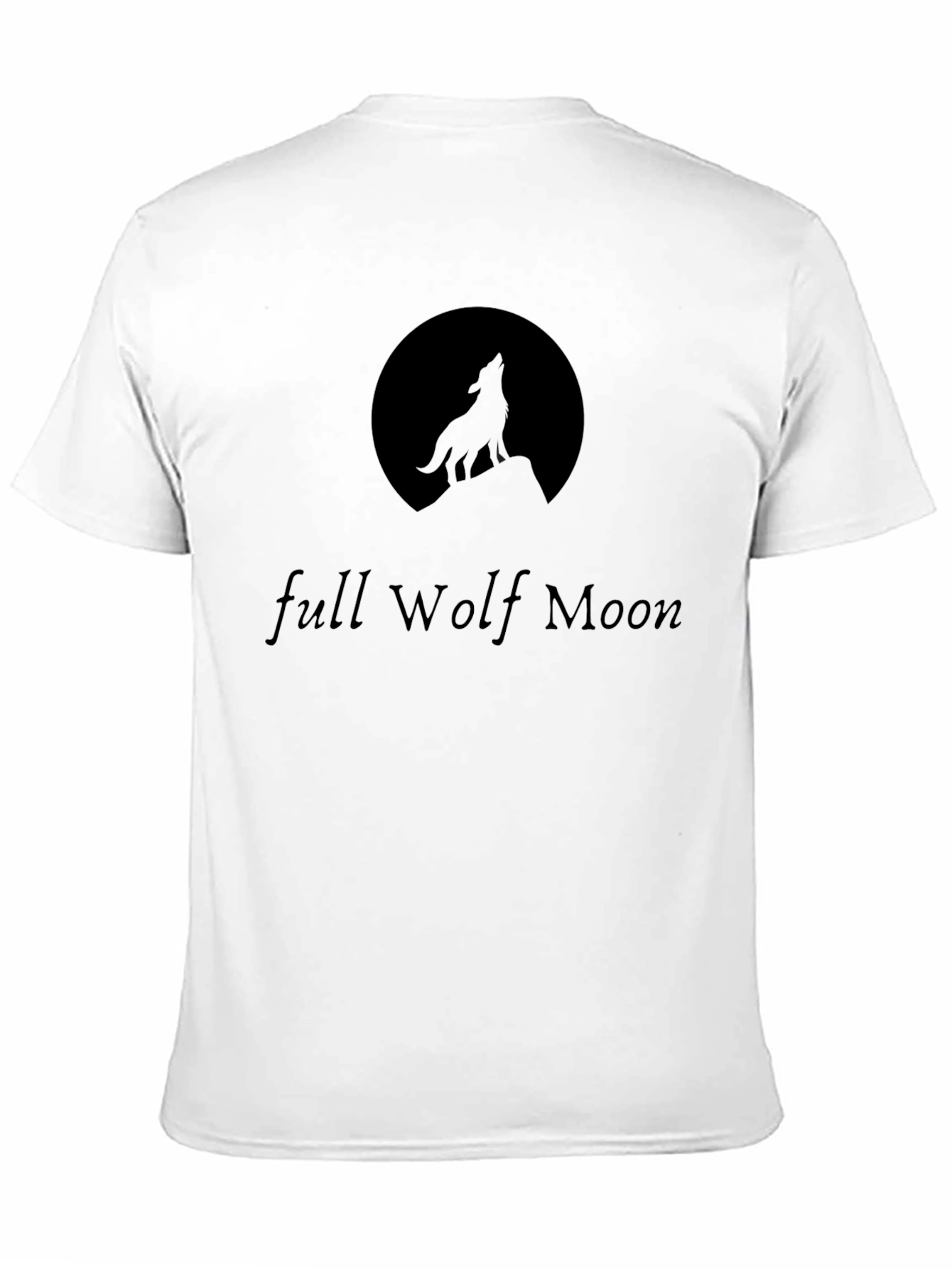 Full Wolf Moon Graphic T-Shirt - Black