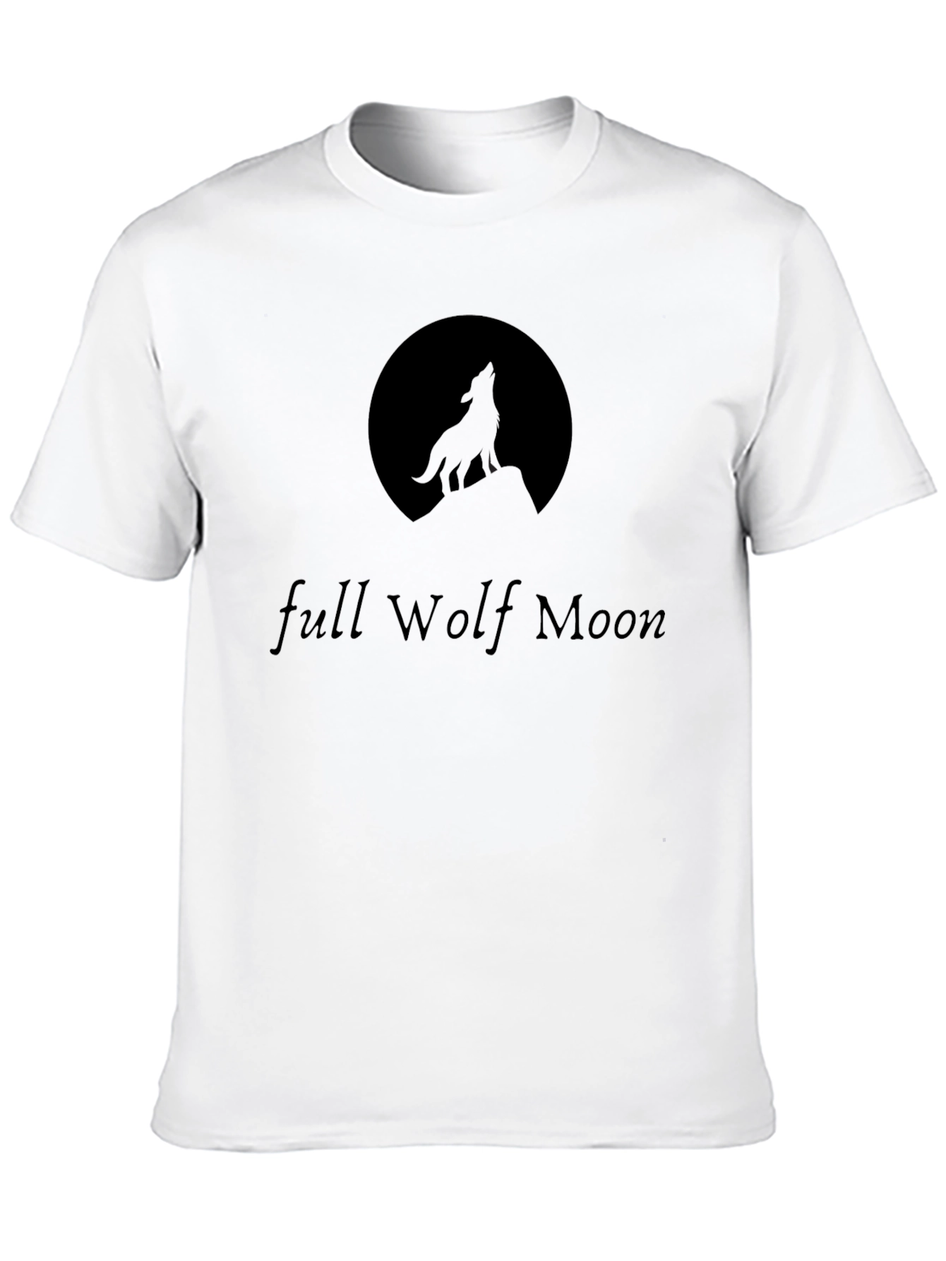 Full Wolf Moon Graphic T-Shirt - Black