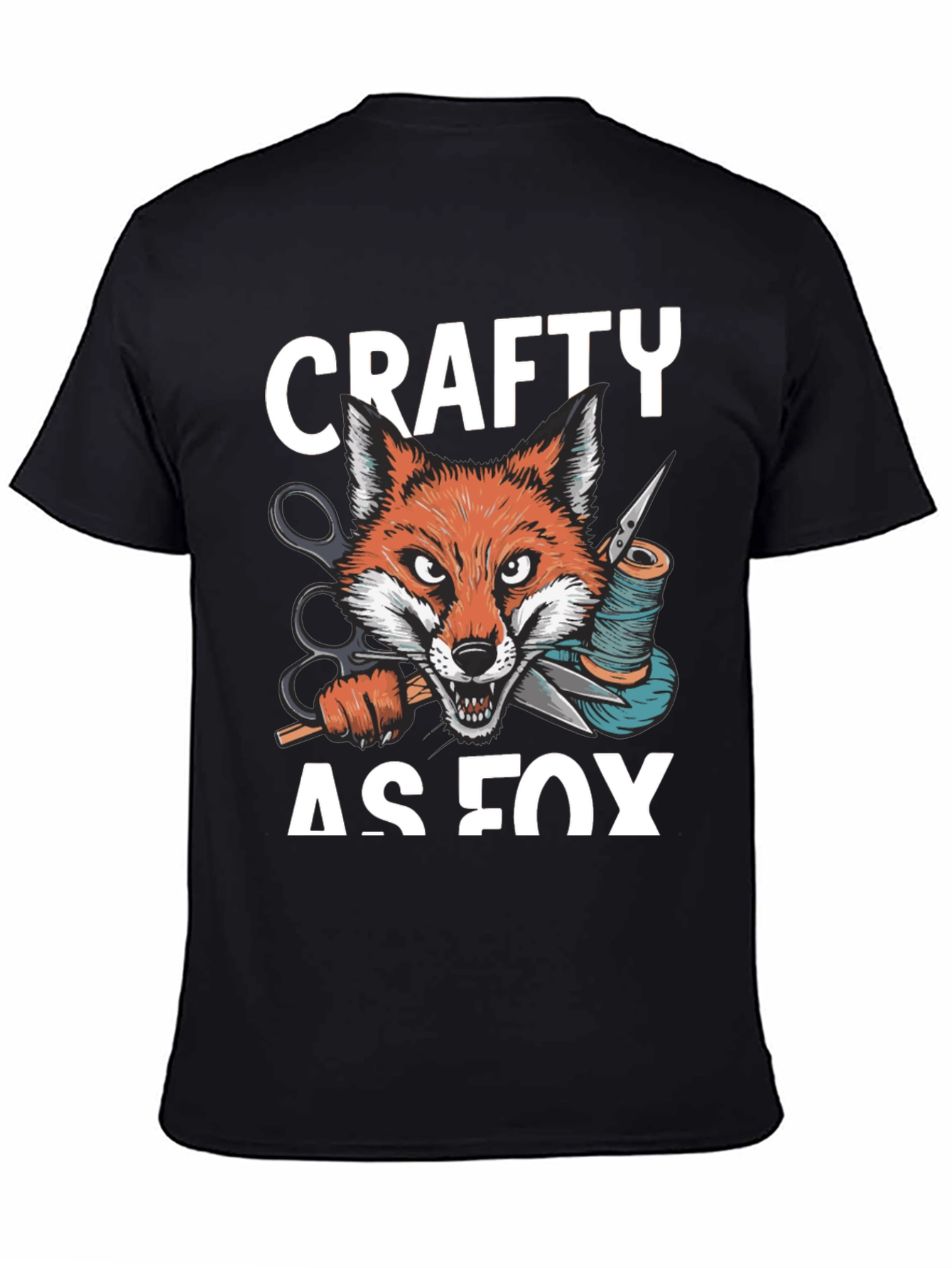 Crafty As Fox T-Shirt - Sewing Artisan Apparel