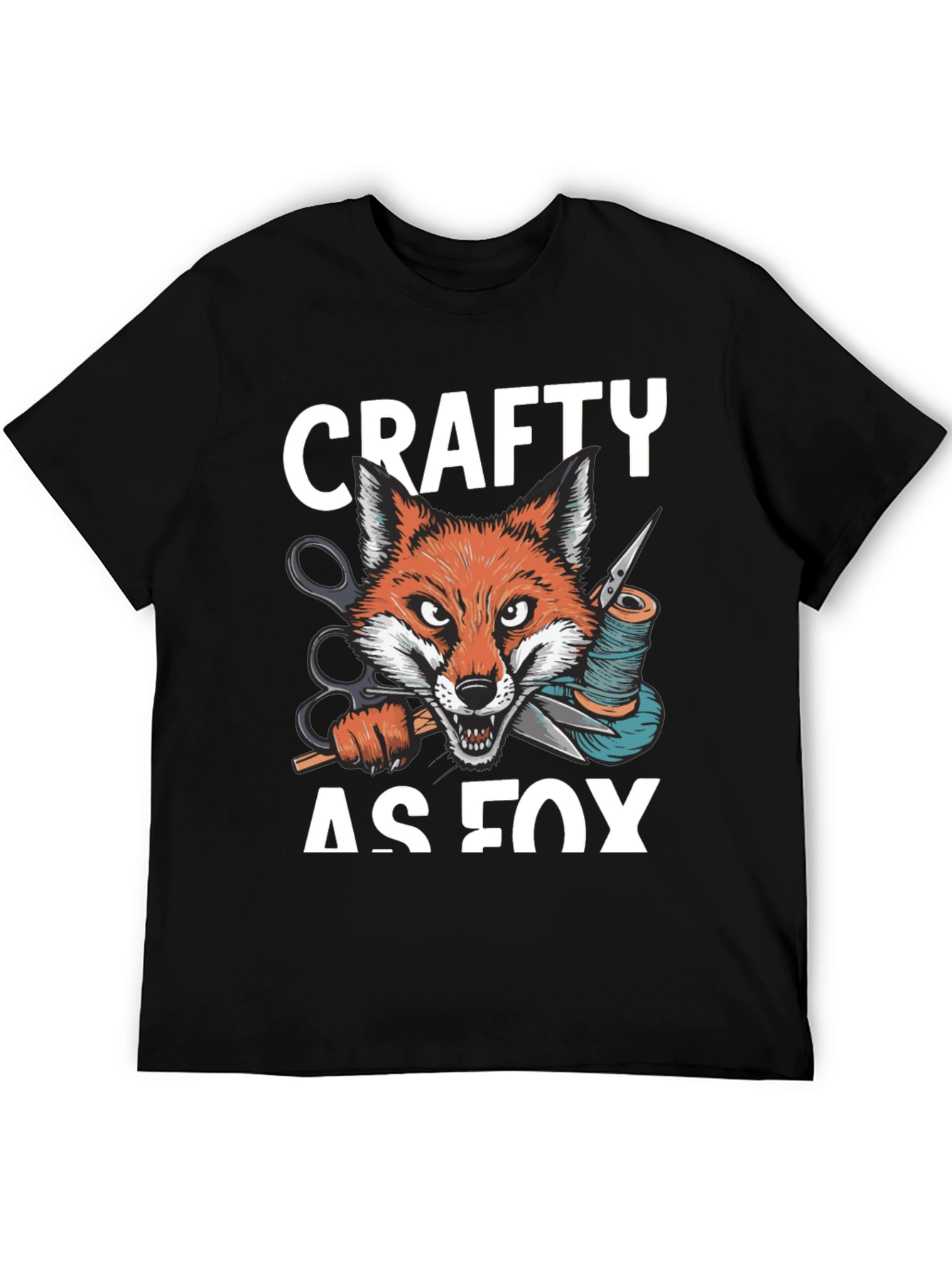 Crafty As Fox T-Shirt - Sewing Artisan Apparel