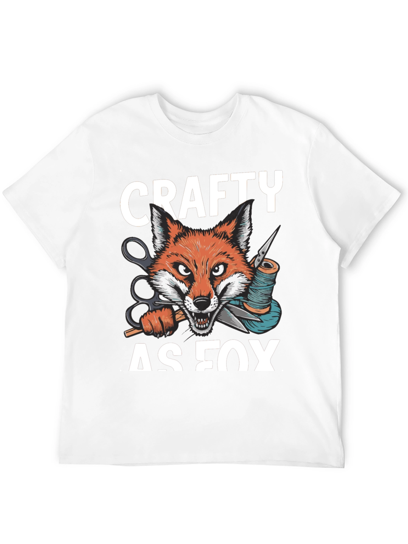 Crafty As Fox T-Shirt - Sewing Artisan Apparel