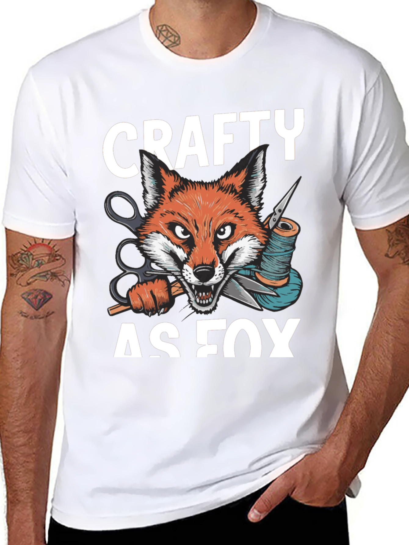 Crafty As Fox T-Shirt - Sewing Artisan Apparel