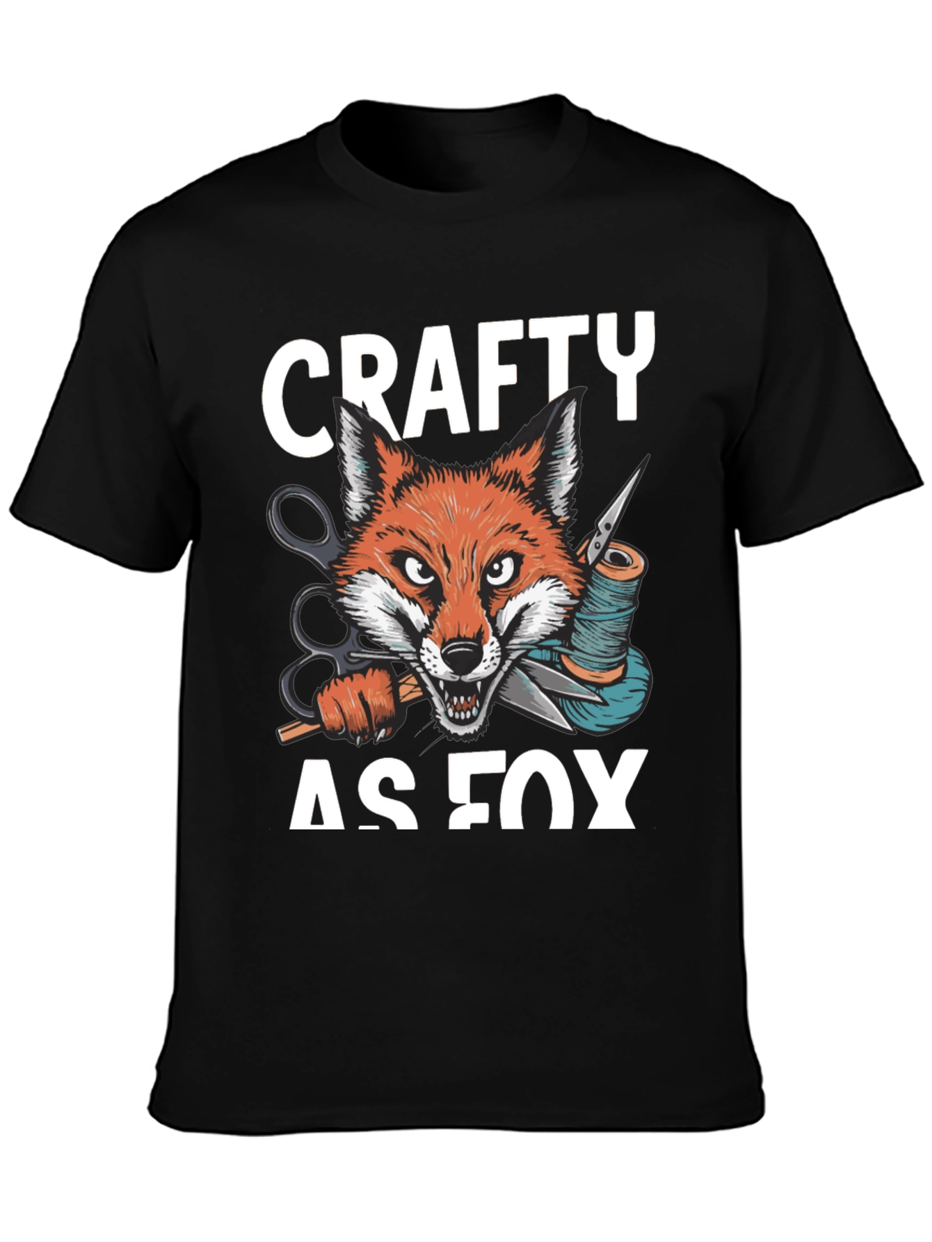 Crafty As Fox T-Shirt - Sewing Artisan Apparel
