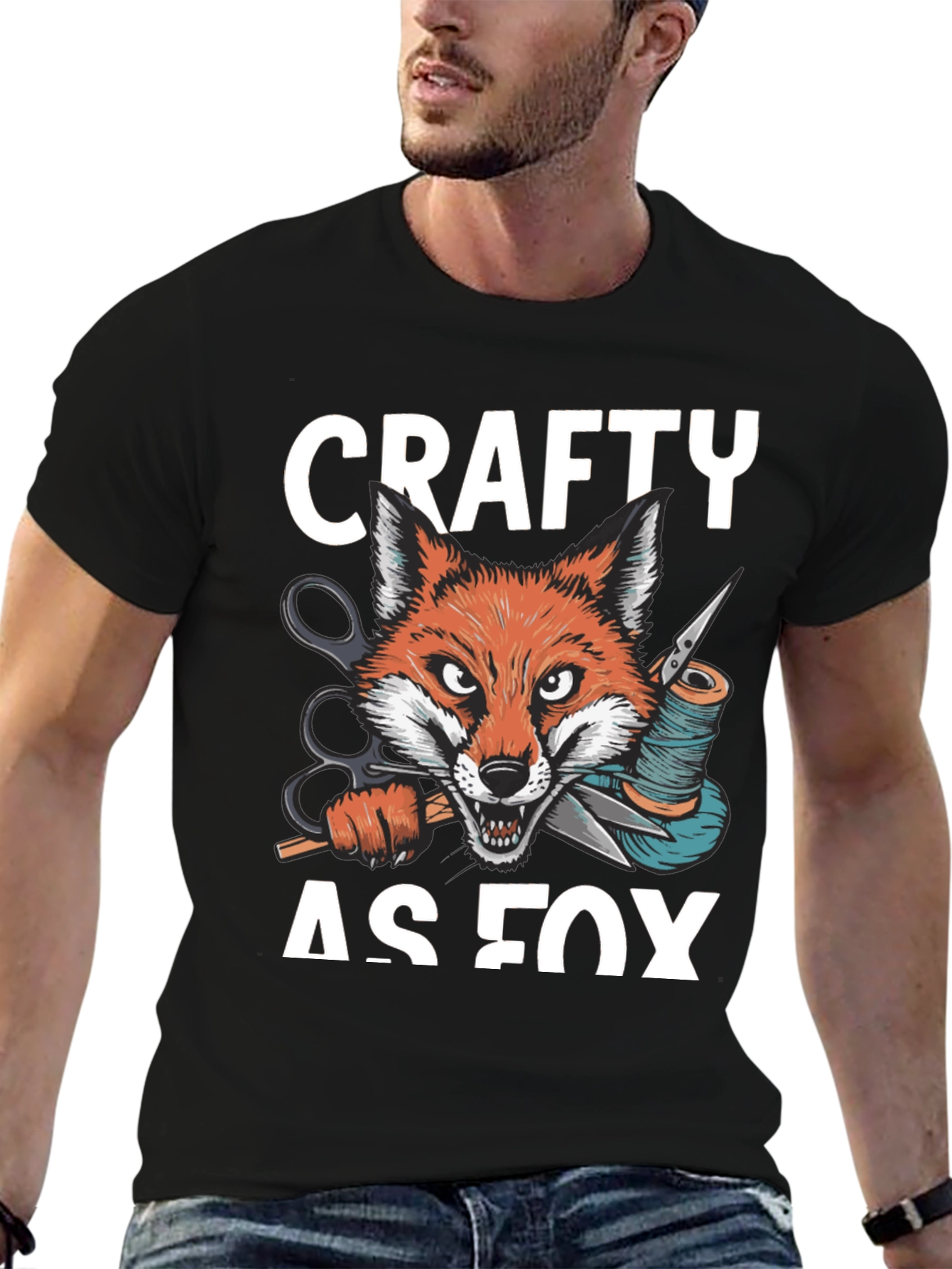 Crafty As Fox T-Shirt - Sewing Artisan Apparel