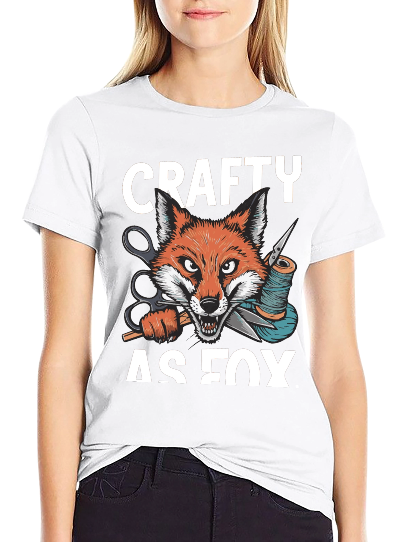 Crafty As Fox T-Shirt - Sewing Artisan Apparel
