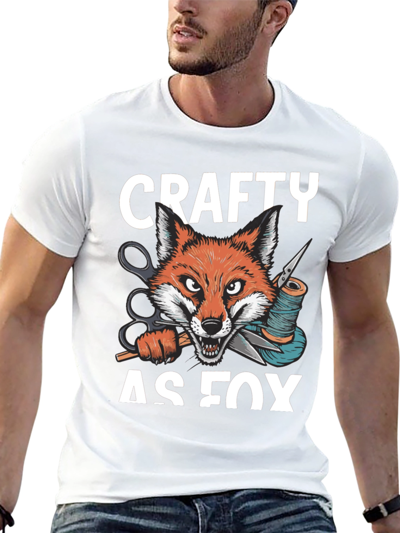 Crafty As Fox T-Shirt - Sewing Artisan Apparel