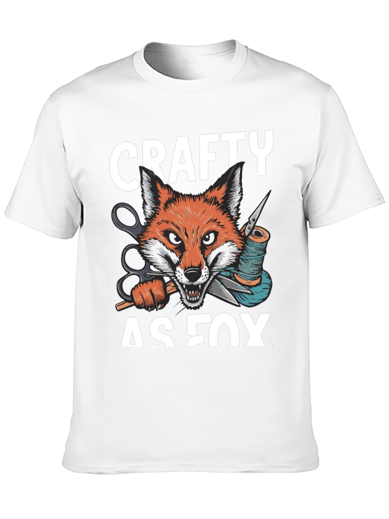 Crafty As Fox T-Shirt - Sewing Artisan Apparel