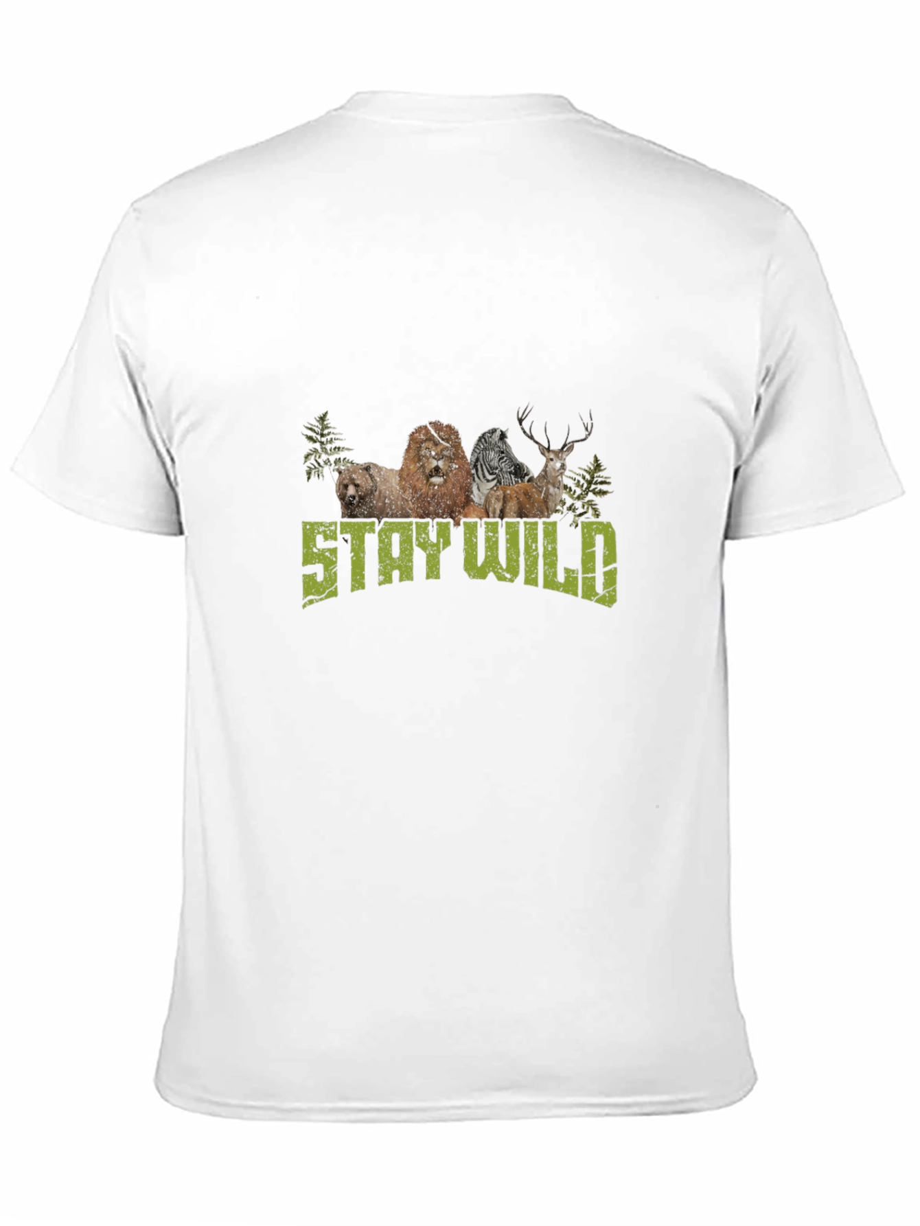 Stay Wild Graphic Print Crew Neck T-Shirt