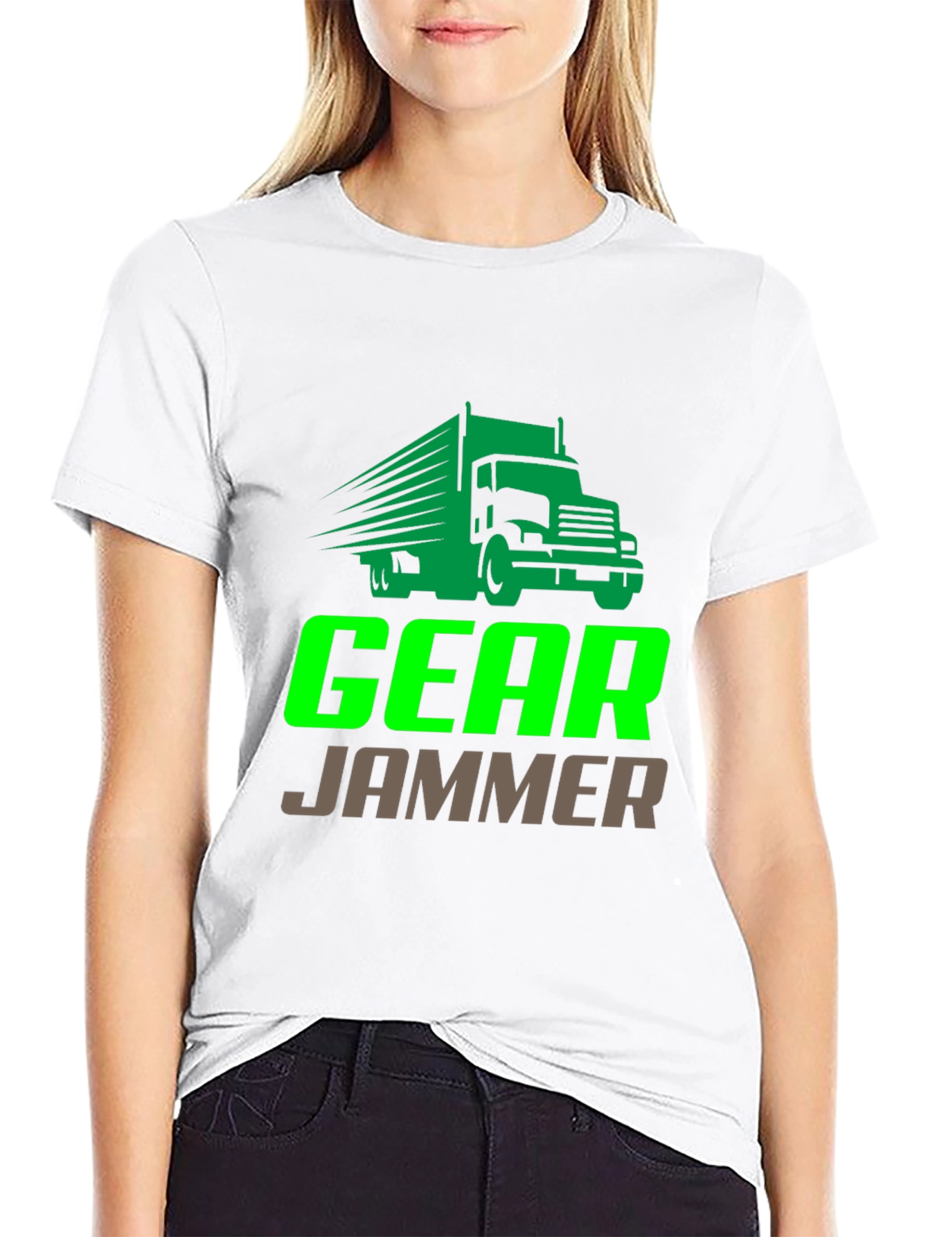 Gear Jammer Trucker T-Shirt - Black