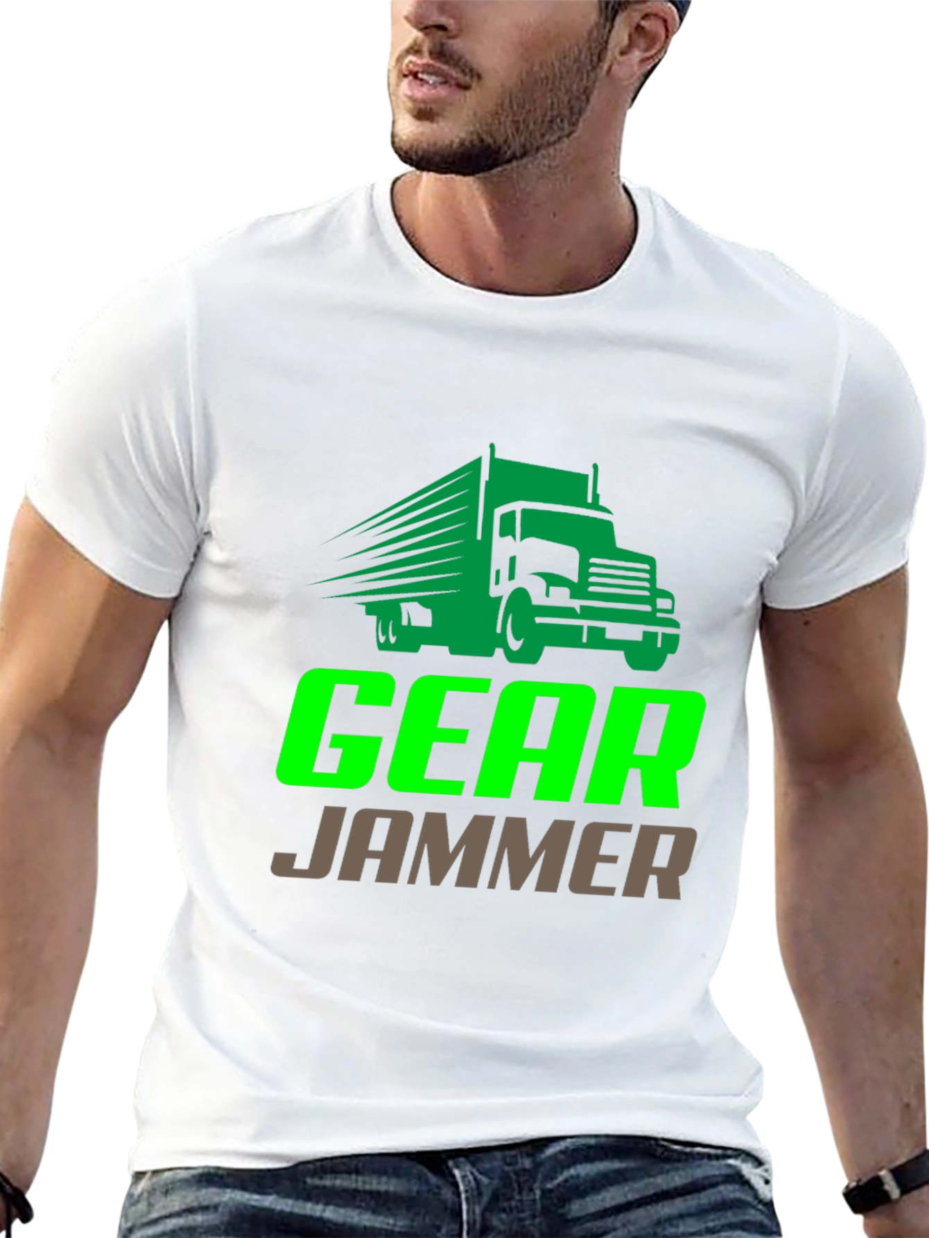 Gear Jammer Trucker T-Shirt - Black