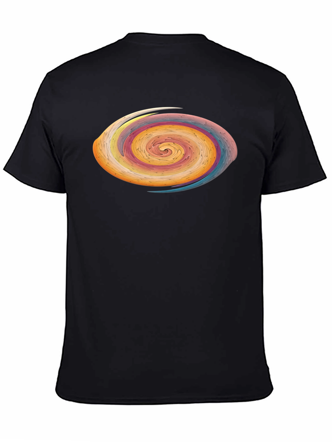 Abstract Swirl Graphic Tee - Modern Art Style
