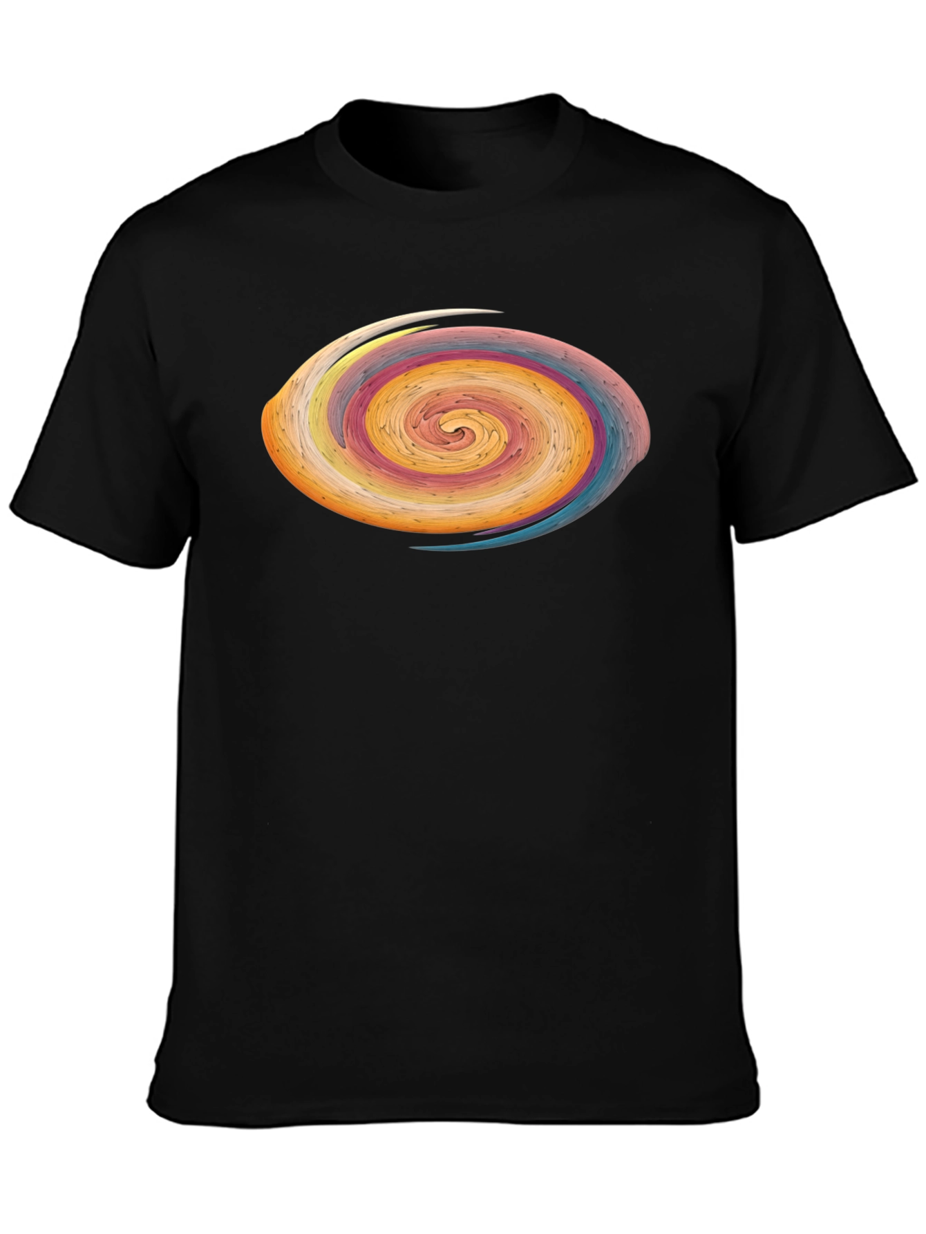 Abstract Swirl Graphic Tee - Modern Art Style