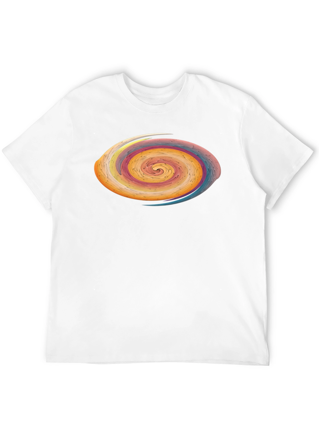 Abstract Swirl Graphic Tee - Modern Art Style