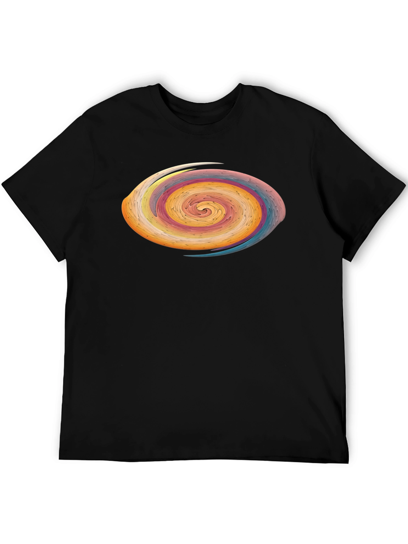Abstract Swirl Graphic Tee - Modern Art Style