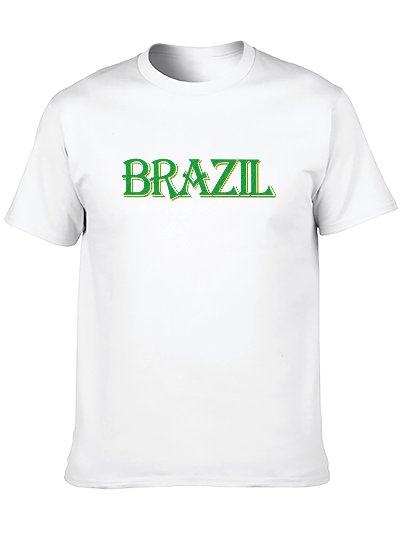Brazil T-Shirt - Black Green Lettering