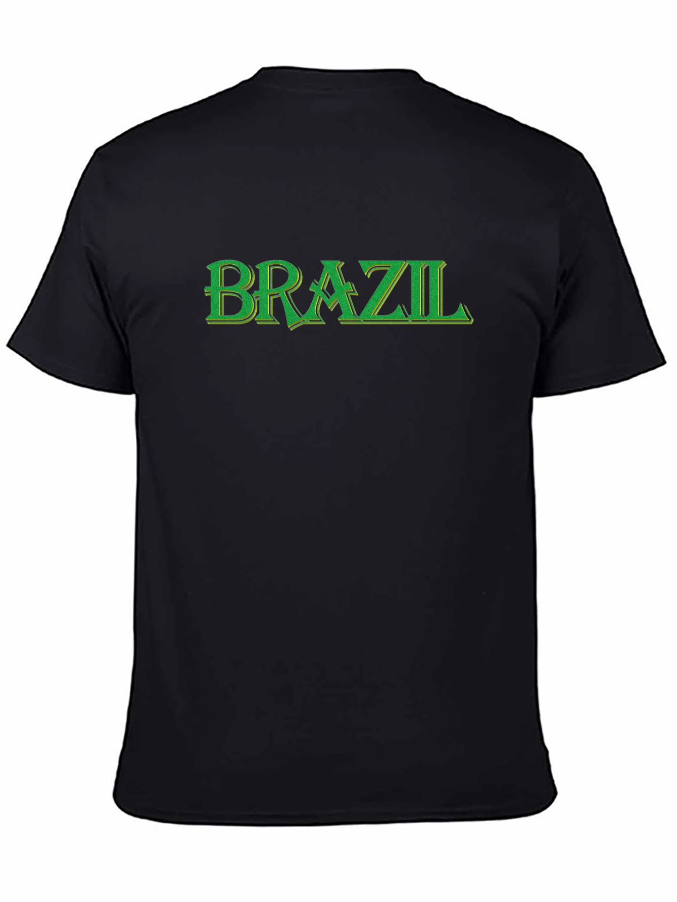 Brazil T-Shirt - Black Green Lettering