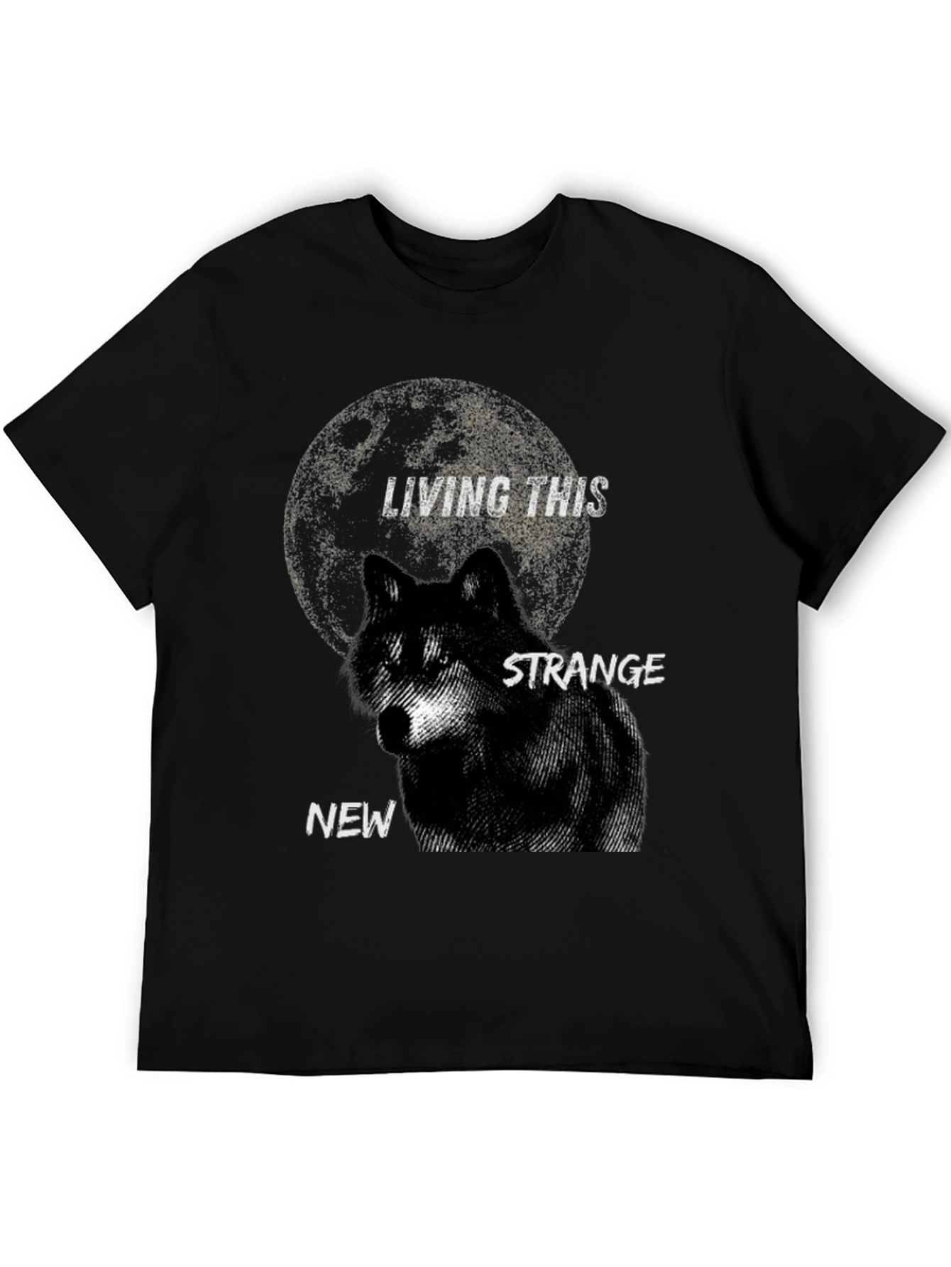 Living This Strange New Wolf Moon Graphic T-Shirt