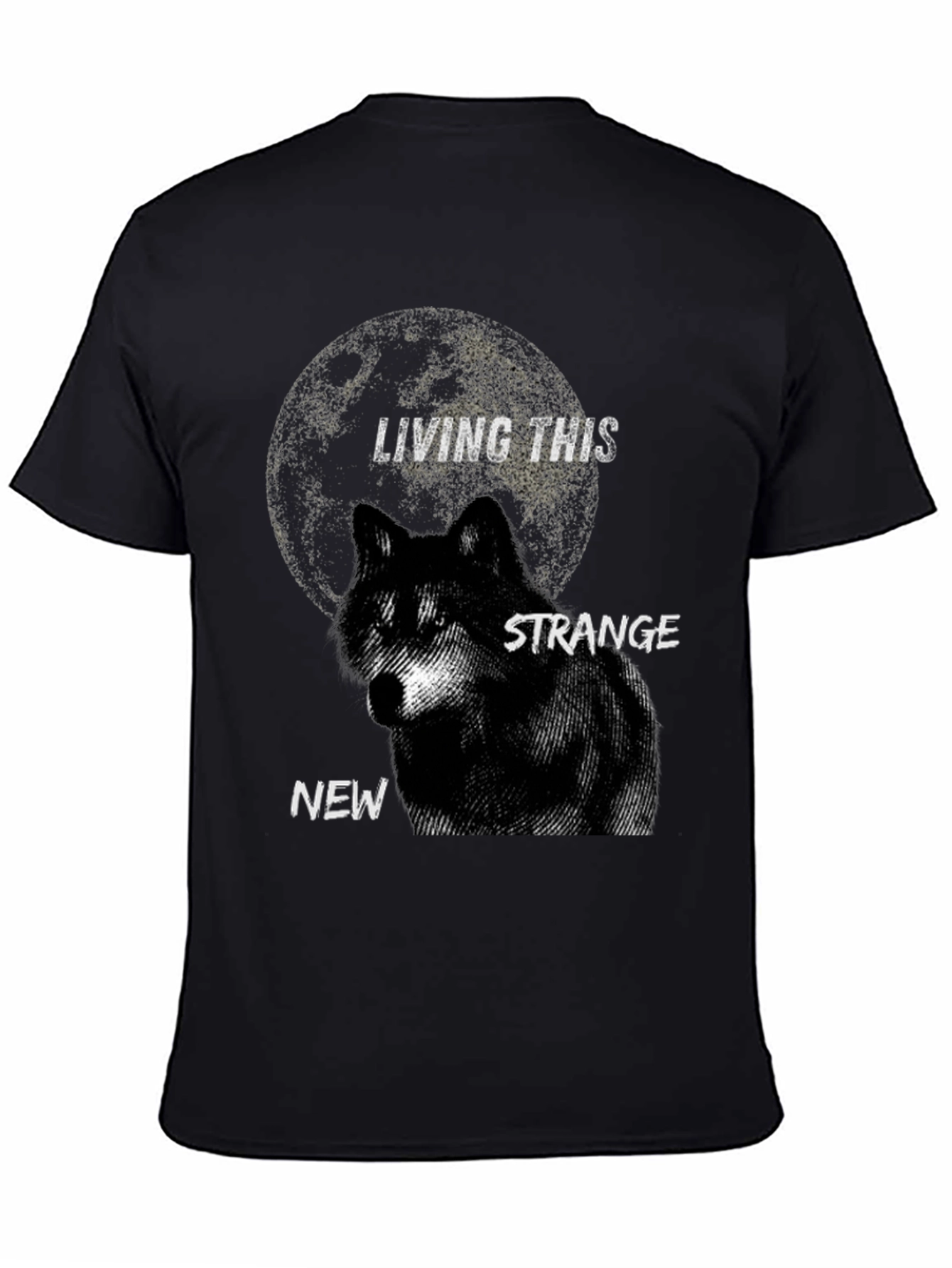 Living This Strange New Wolf Moon Graphic T-Shirt