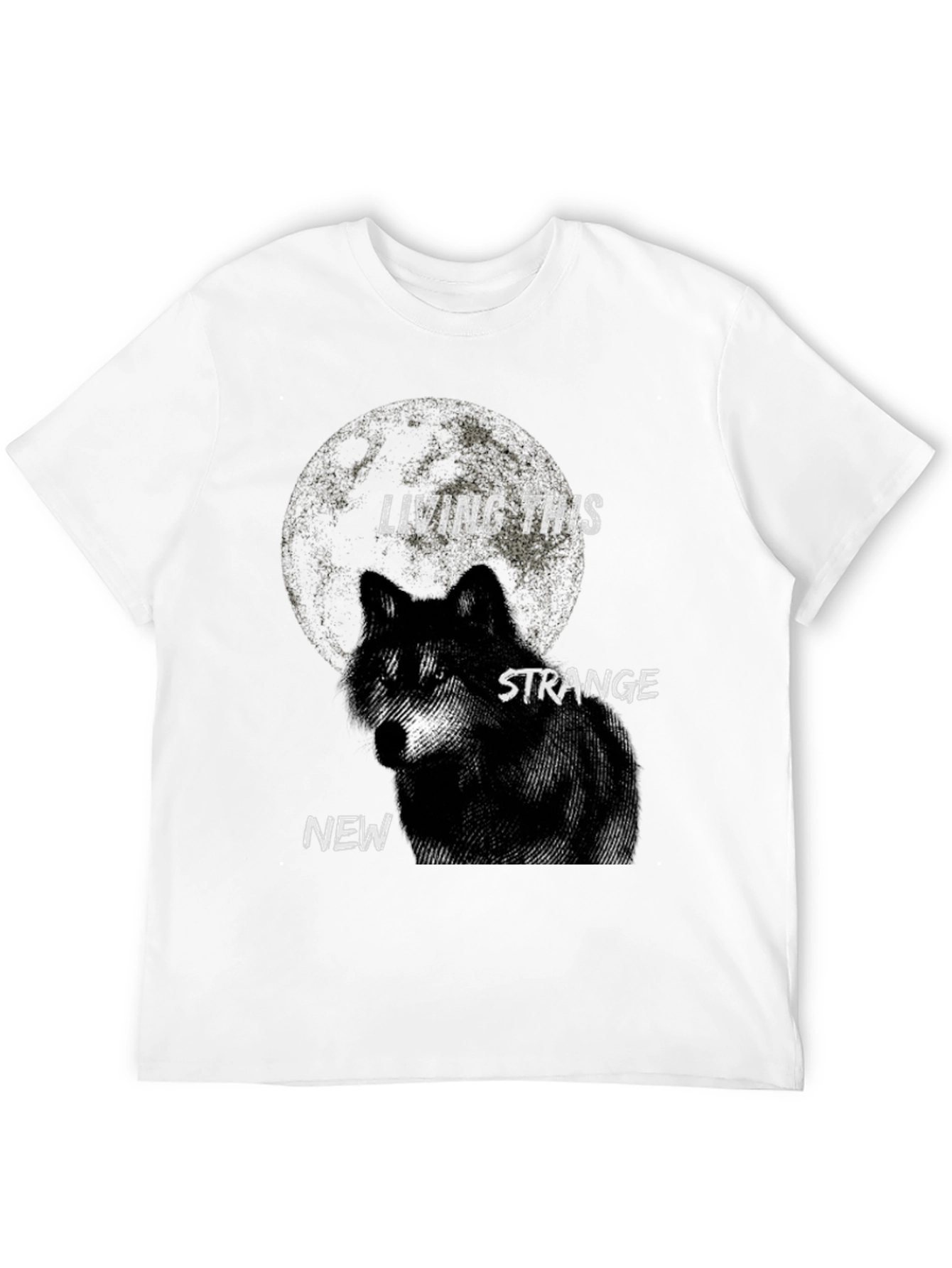Living This Strange New Wolf Moon Graphic T-Shirt