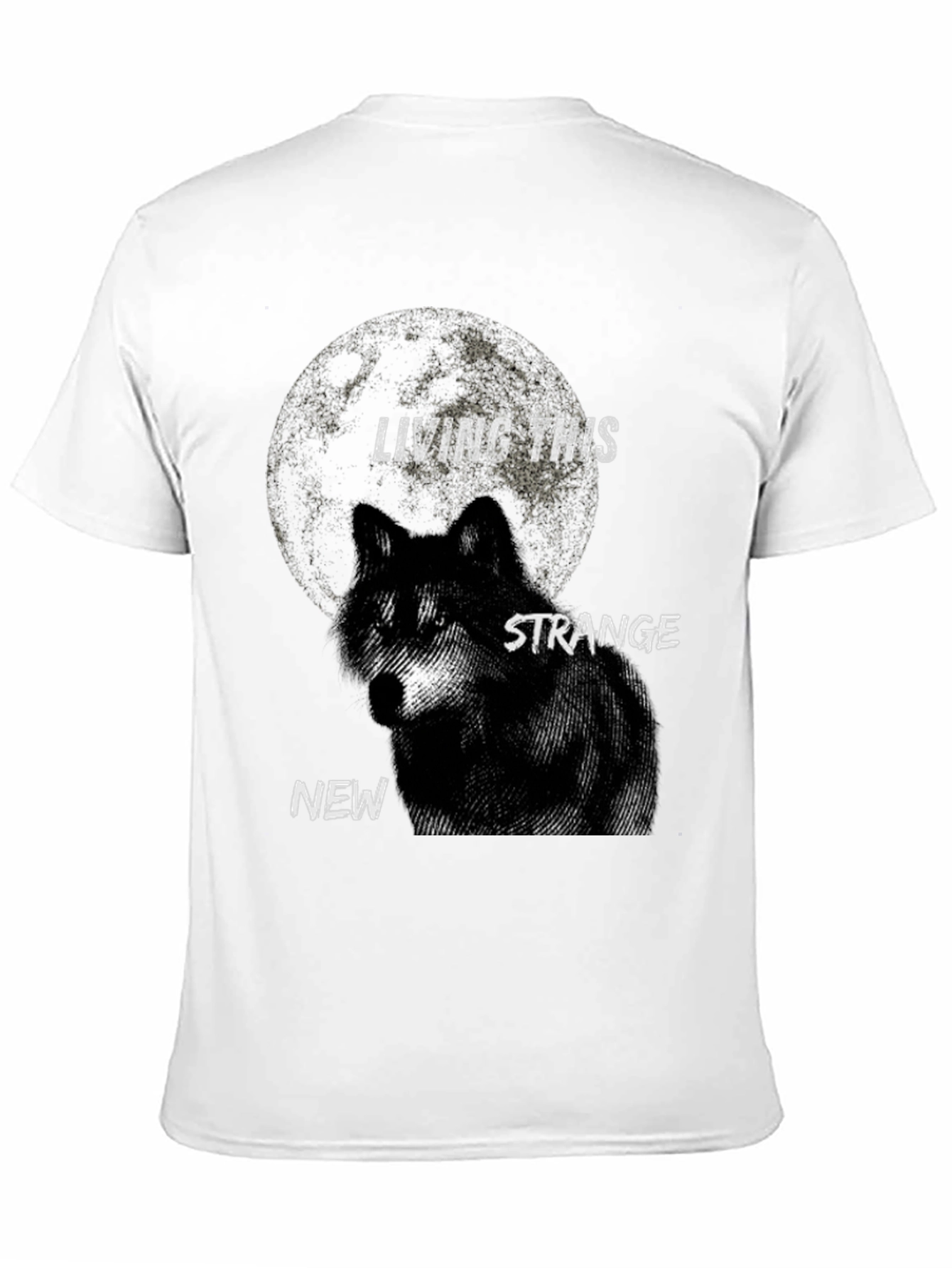 Living This Strange New Wolf Moon Graphic T-Shirt