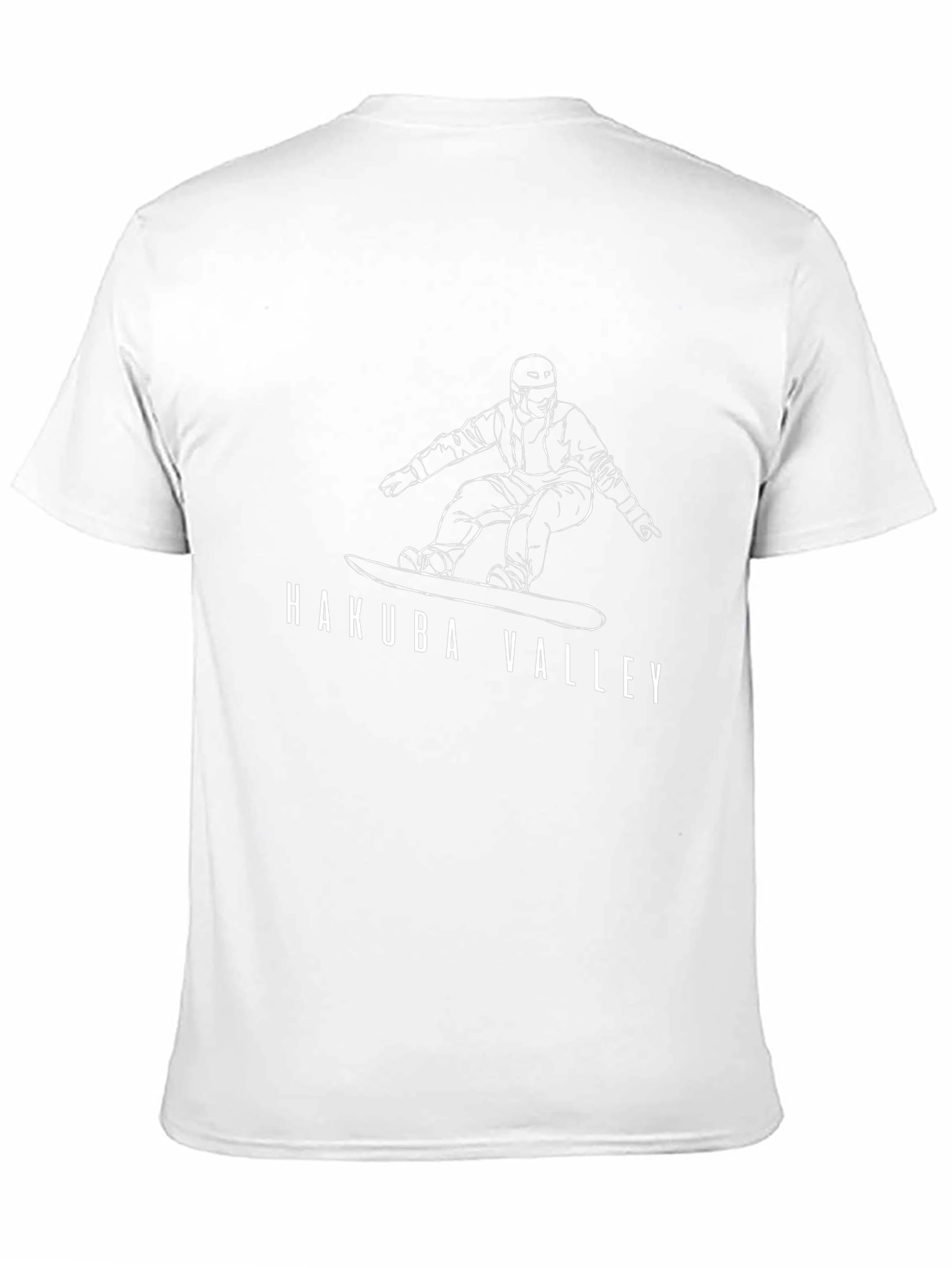 Hakuba Valley Snowboarder Graphic Tee - Black Cotton Blend