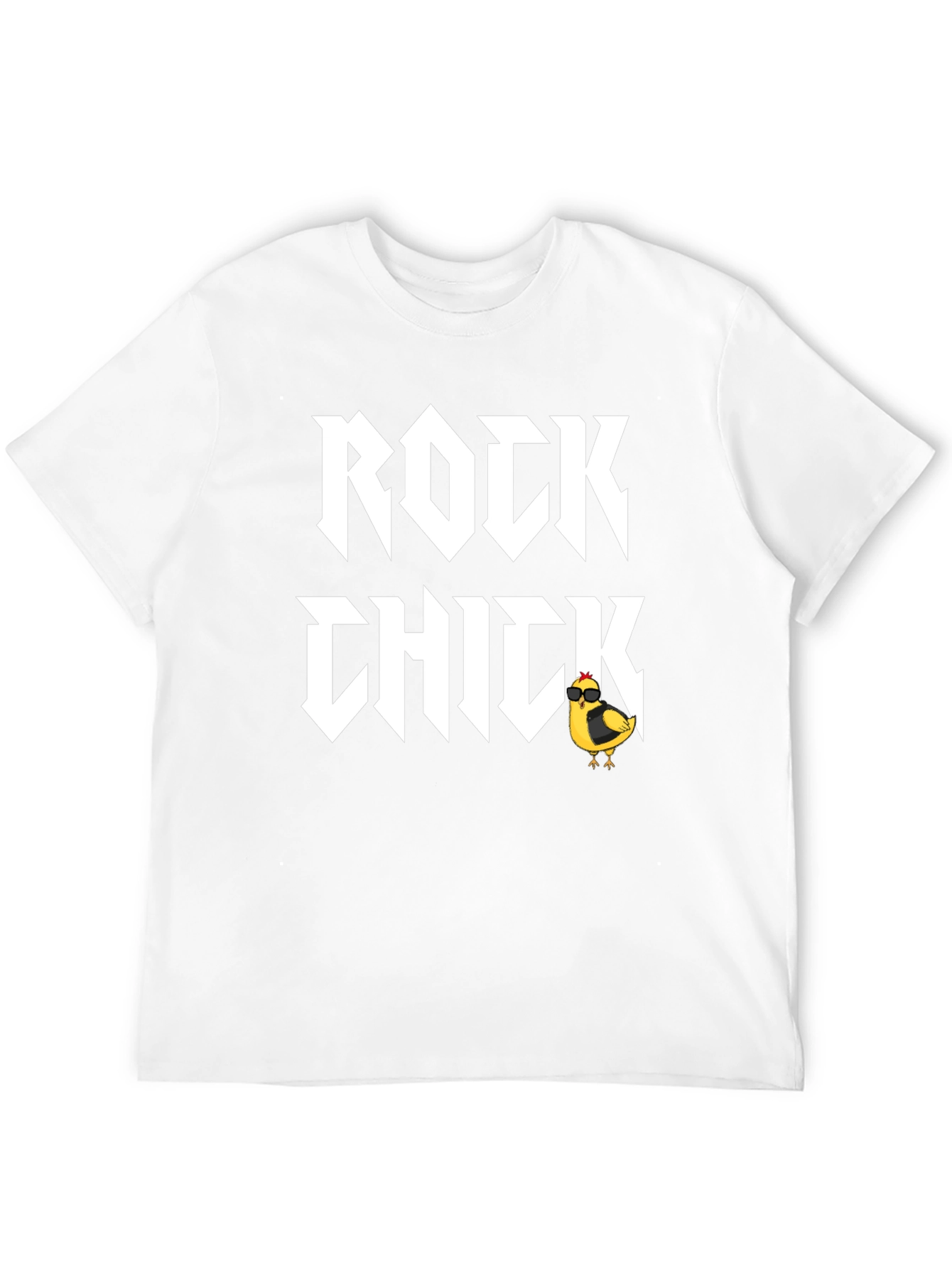 Rock Chick T-Shirt - Cool Chicken Graphic