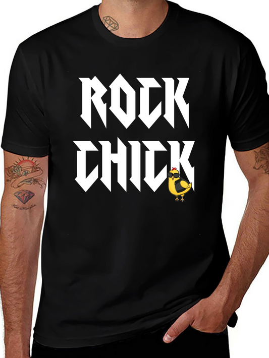 Rock Chick T-Shirt - Cool Chicken Graphic