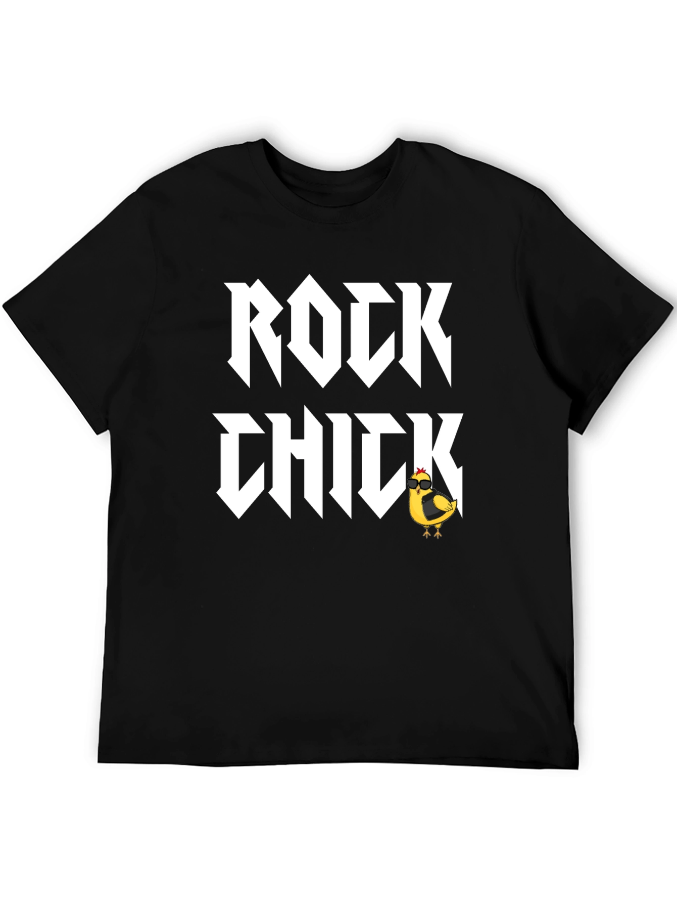 Rock Chick T-Shirt - Cool Chicken Graphic