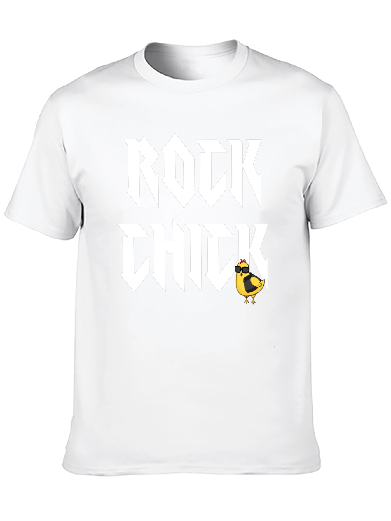 Rock Chick T-Shirt - Cool Chicken Graphic