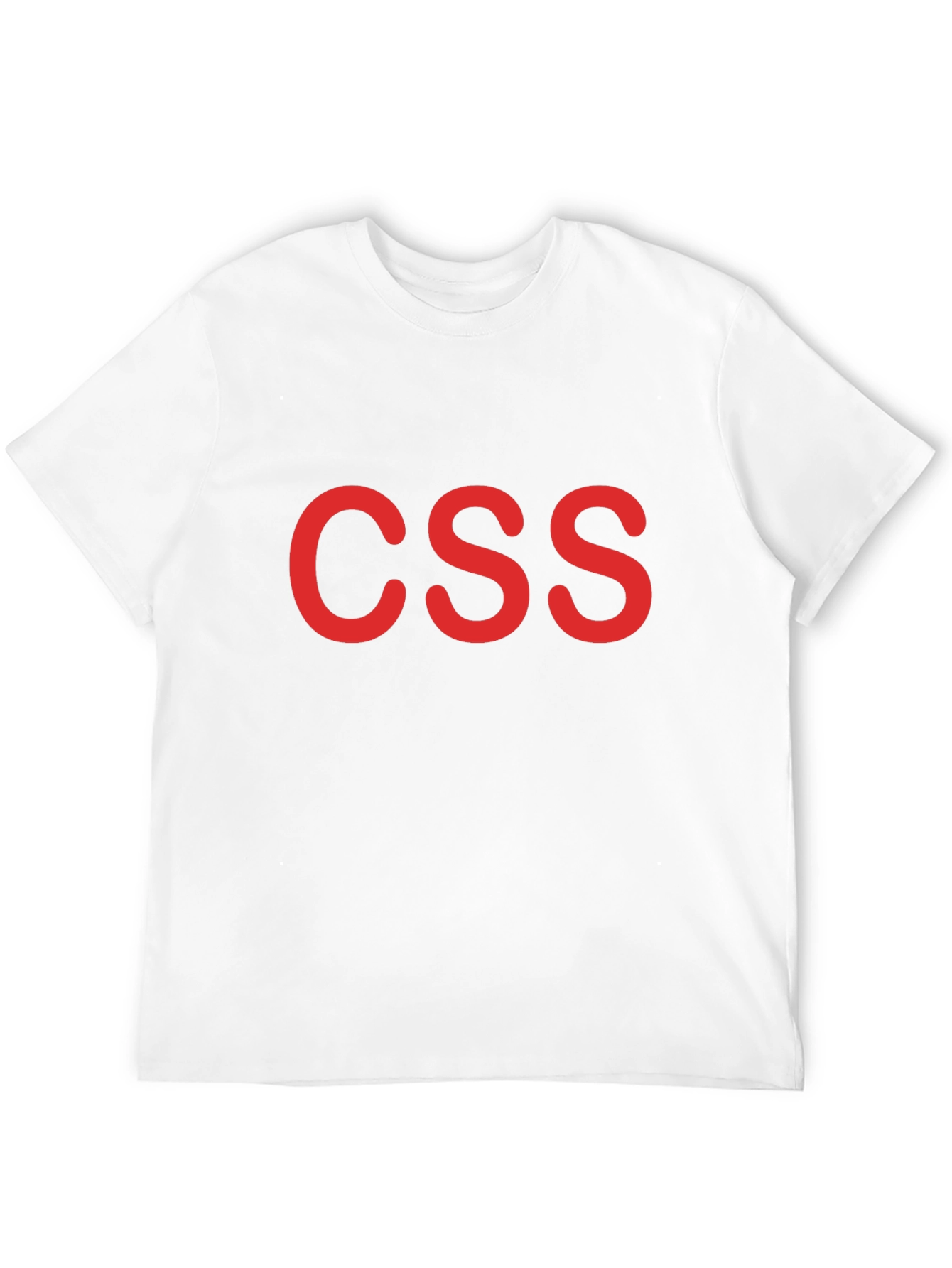CSS T-Shirt - Red Text on Black Cotton Tee