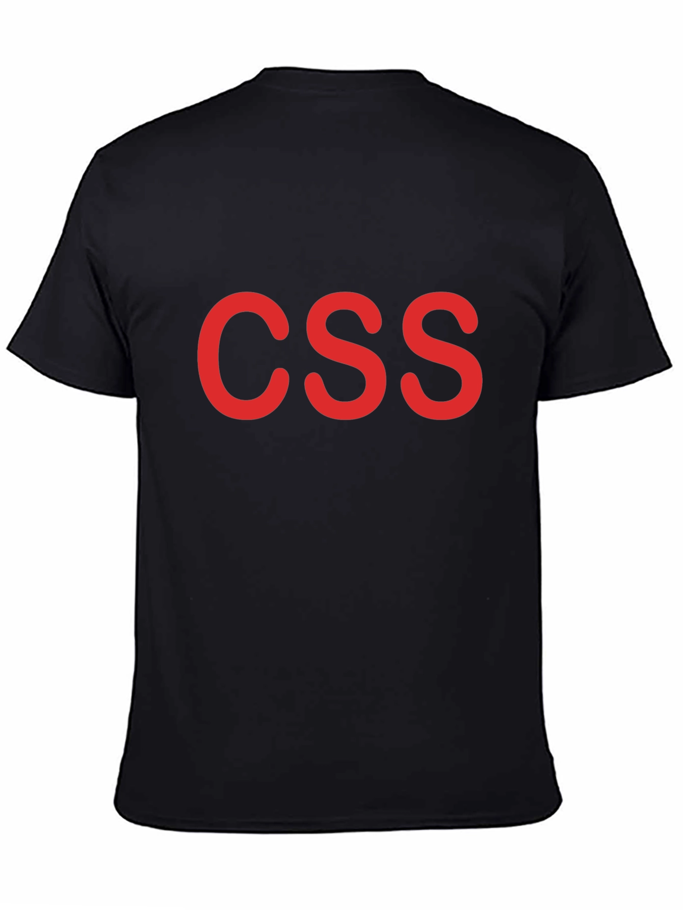 CSS T-Shirt - Red Text on Black Cotton Tee