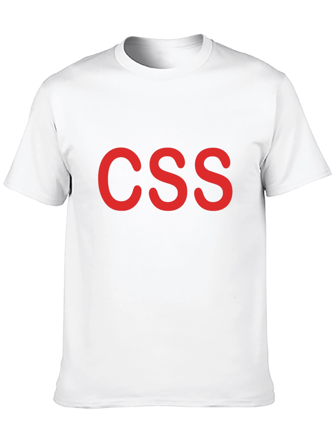 CSS T-Shirt - Red Text on Black Cotton Tee