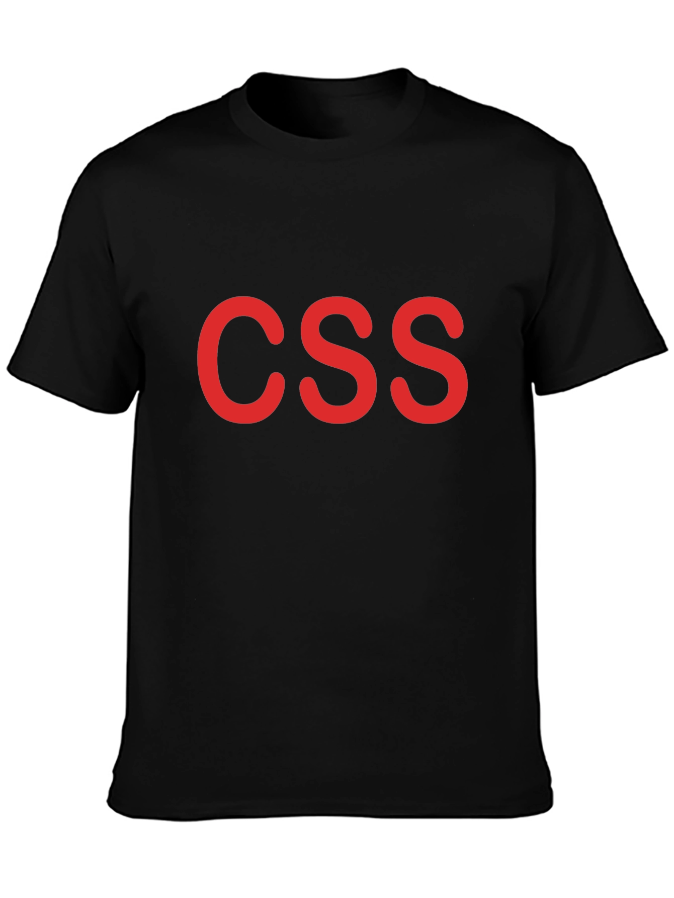 CSS T-Shirt - Red Text on Black Cotton Tee