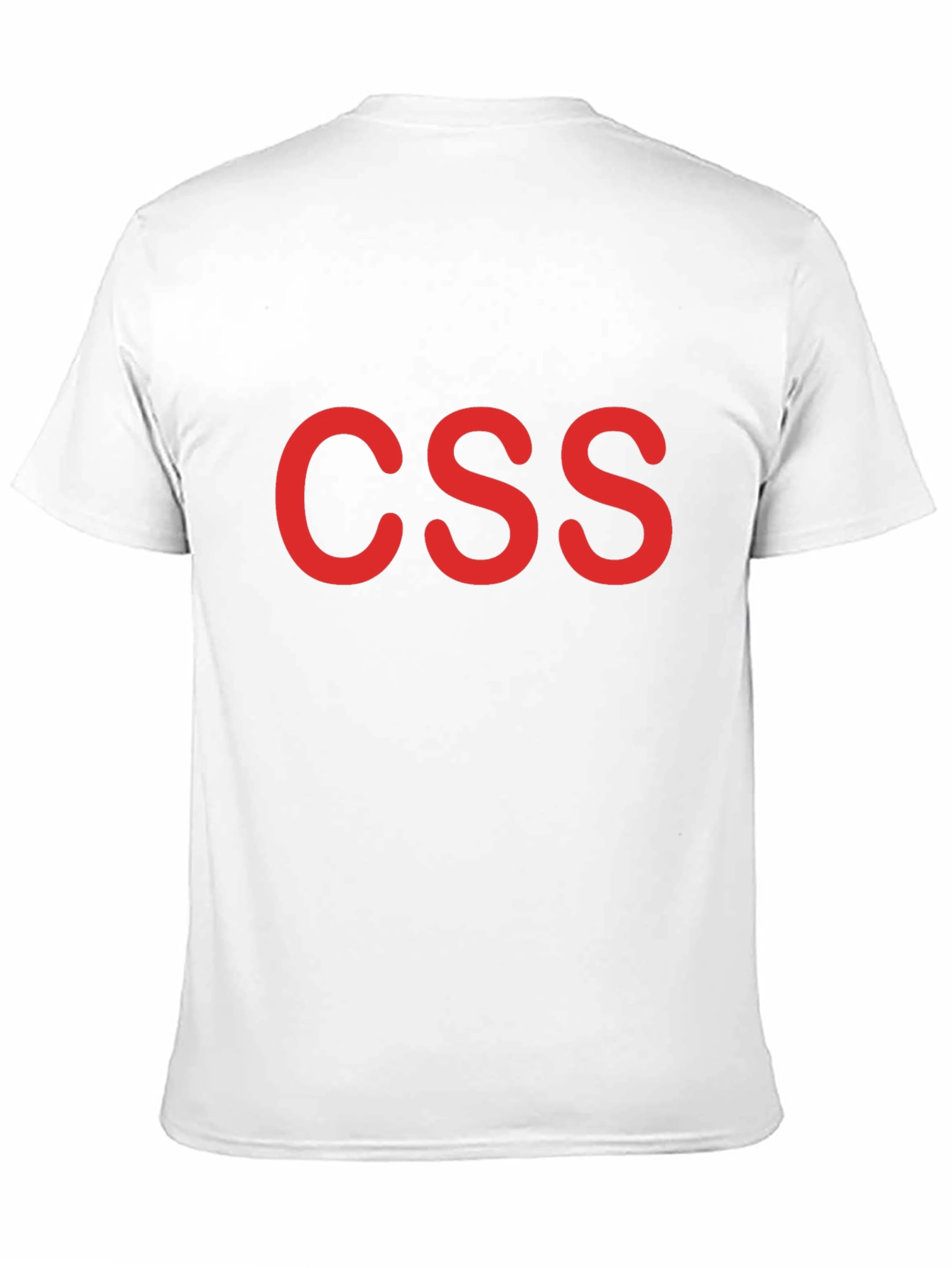 CSS T-Shirt - Red Text on Black Cotton Tee