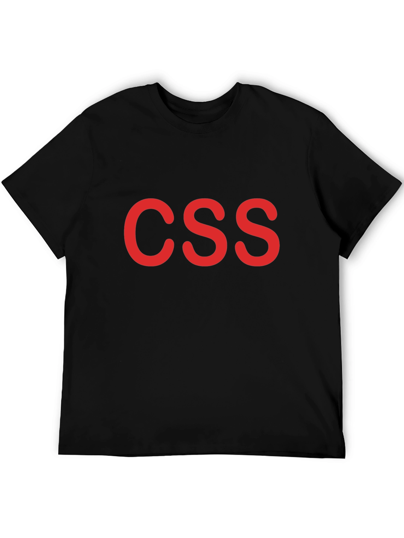 CSS T-Shirt - Red Text on Black Cotton Tee